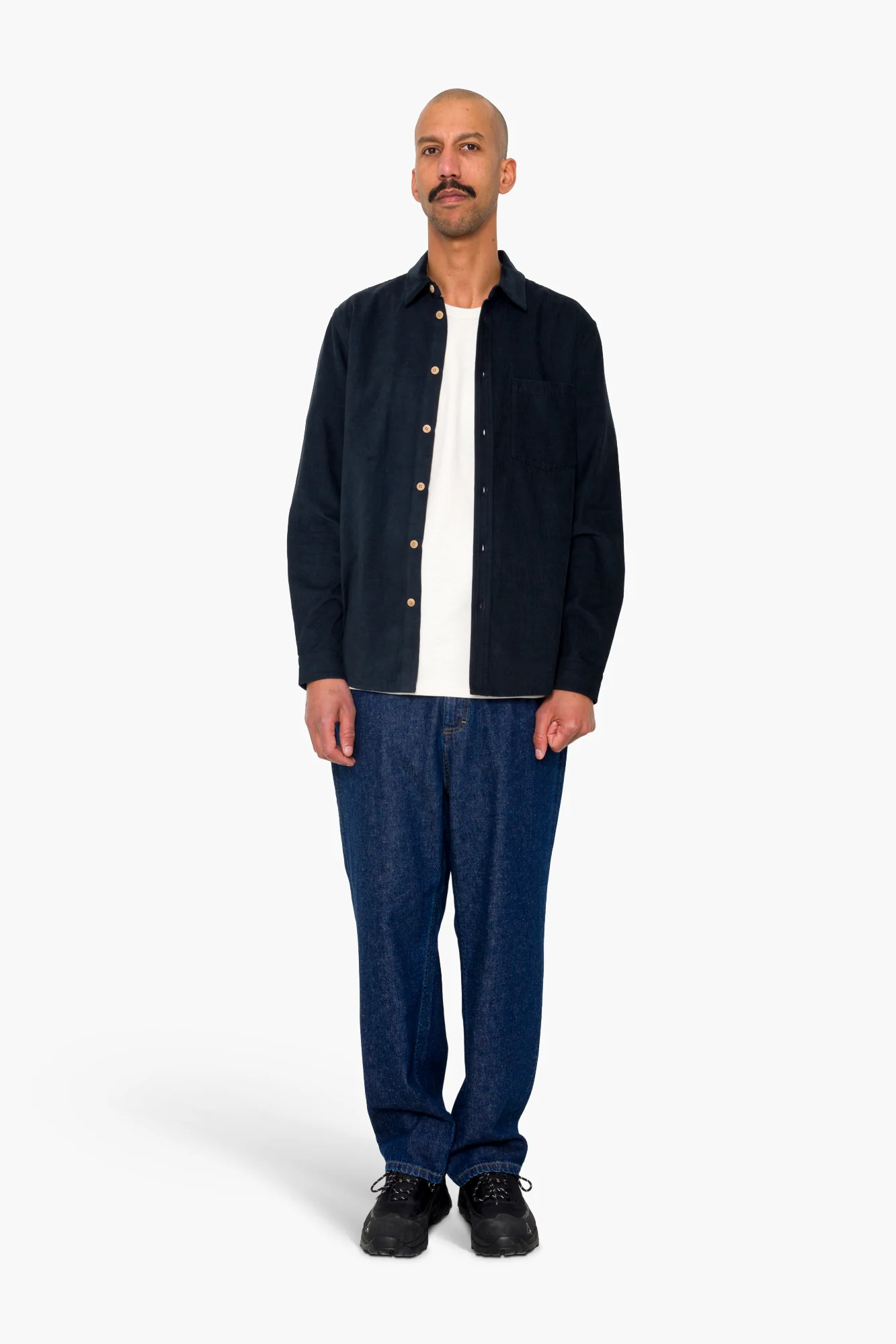 Direction Babycord Shirt - Dark Navy - Image 3