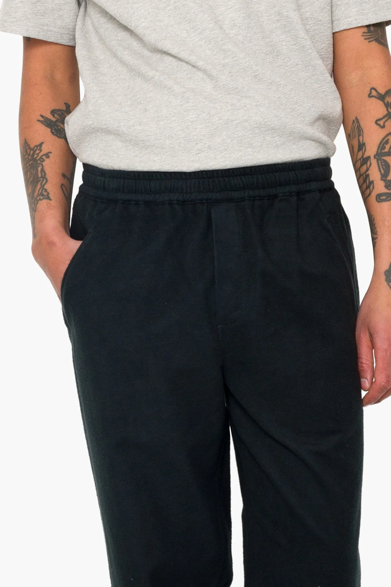 Drawcord Assembly Pant - Deep Green Moleskin - Image 9