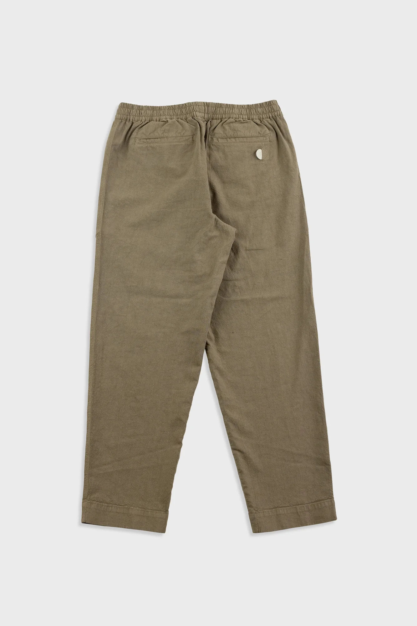 Drawcord Assembly Pant - Khaki Cotton Linen - Image 8