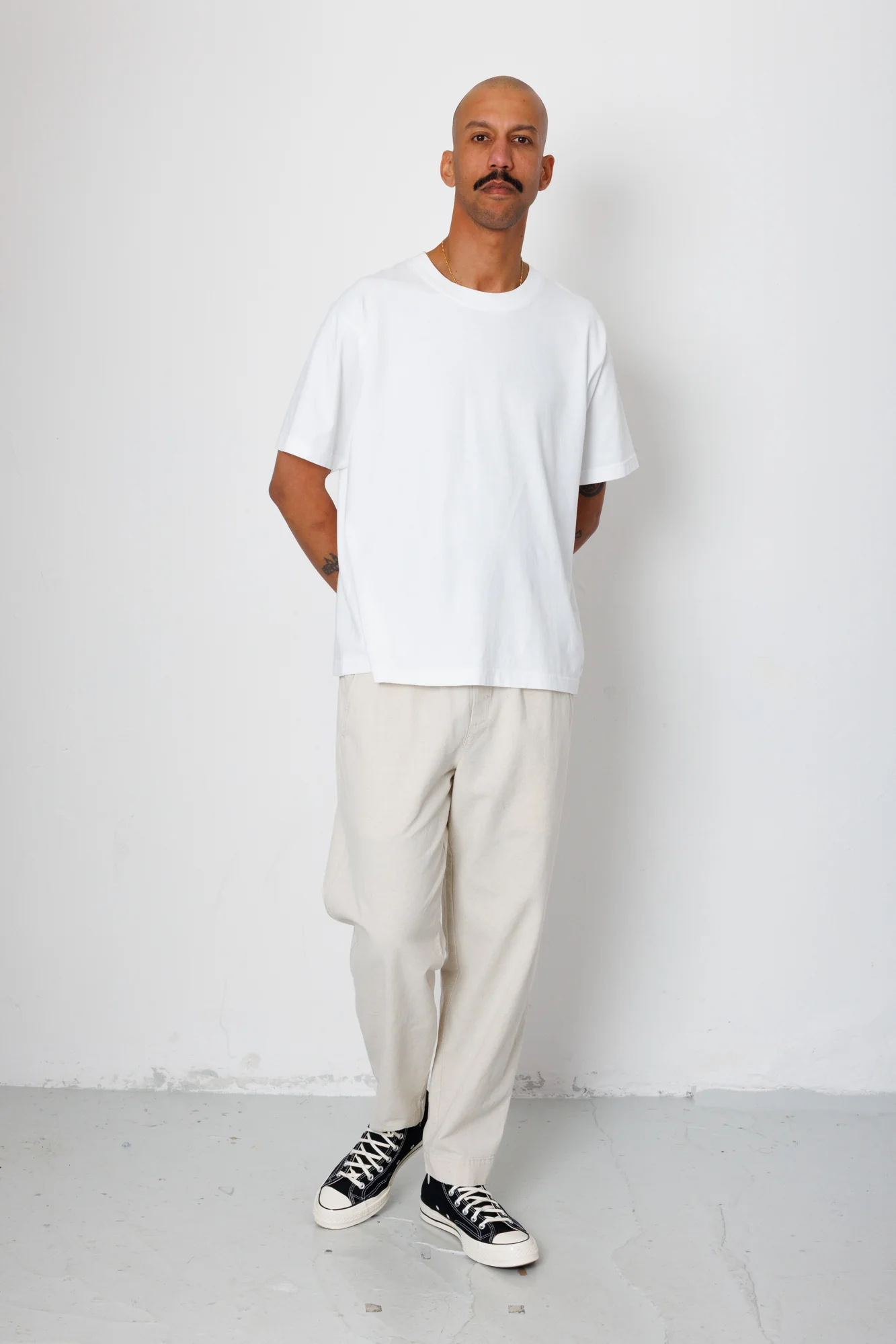 Drawcord Assembly Pant - Natural Linen Cotton Canvas - Image 2