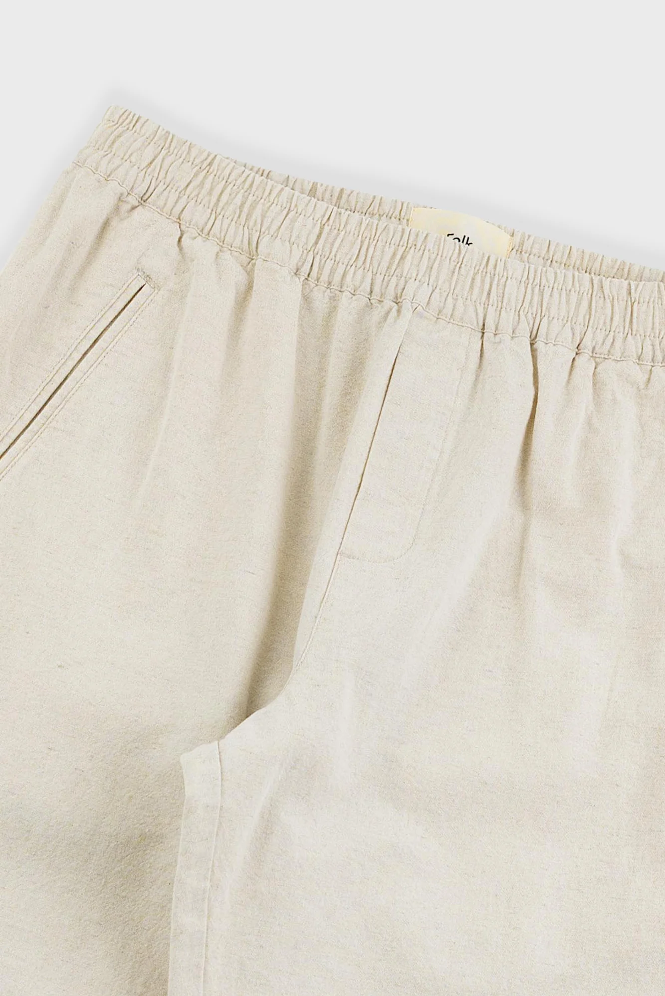 Drawcord Assembly Pant - Natural Linen Cotton Canvas - Image 3