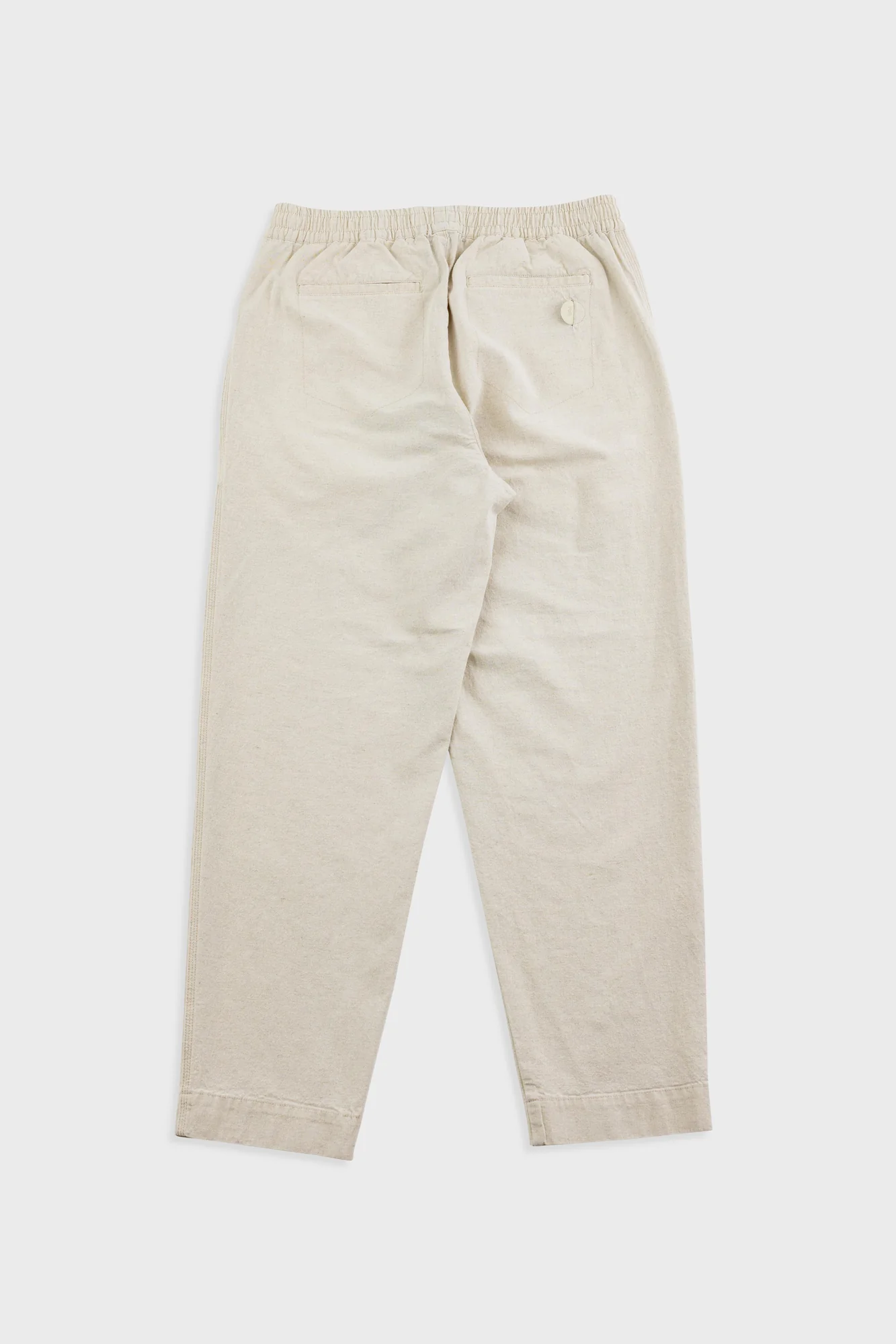 Drawcord Assembly Pant - Natural Linen Cotton Canvas - Image 7
