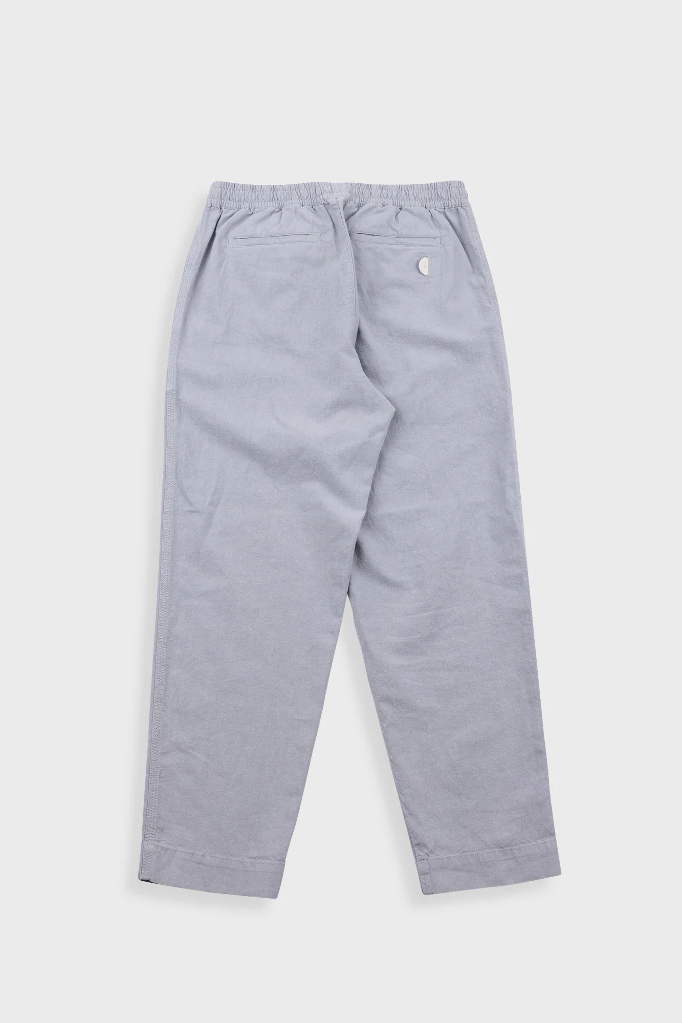 Drawcord Assembly Pant - Silver Grey Cotton Linen - Image 5