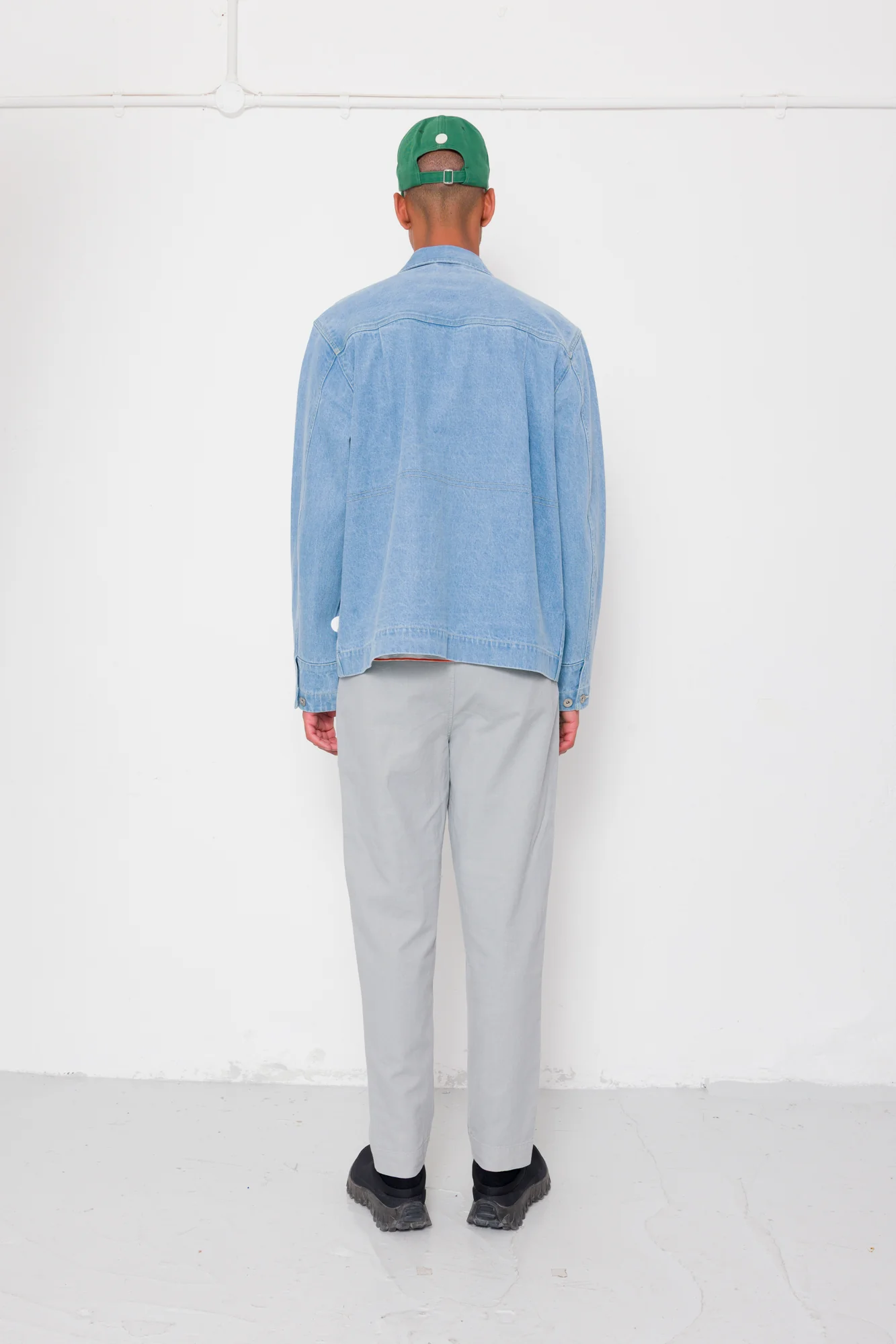 Drawcord Assembly Pant - Silver Grey Cotton Linen - Image 9