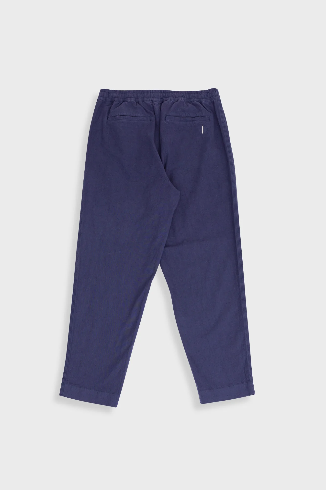 Drawcord Assembly Pant - Soft Navy Cotton Linen - Image 9
