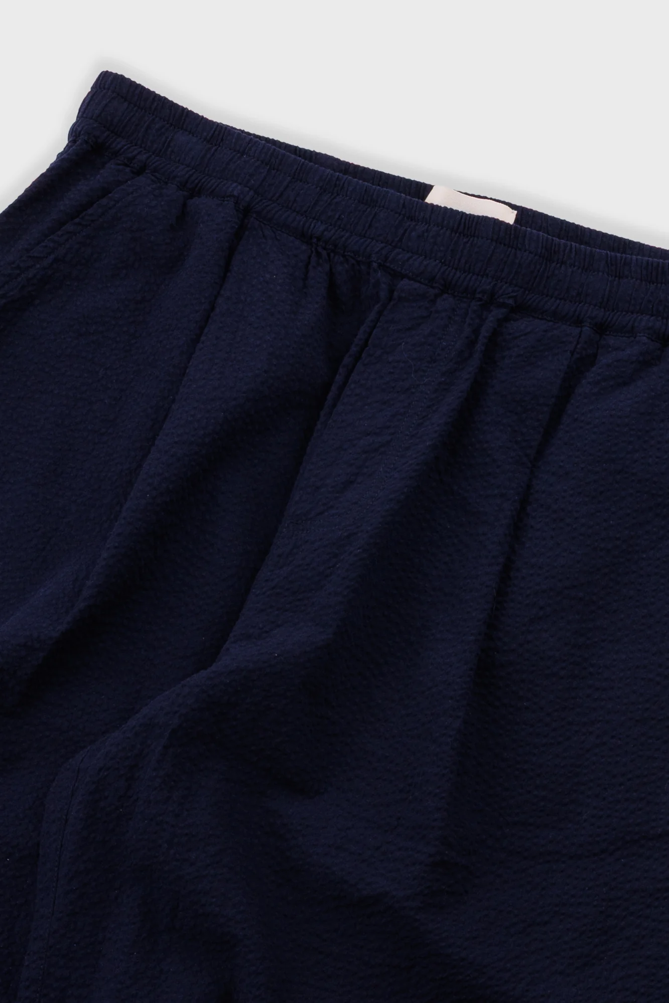 Drawcord Loose Trouser - Navy Seersucker - Image 4