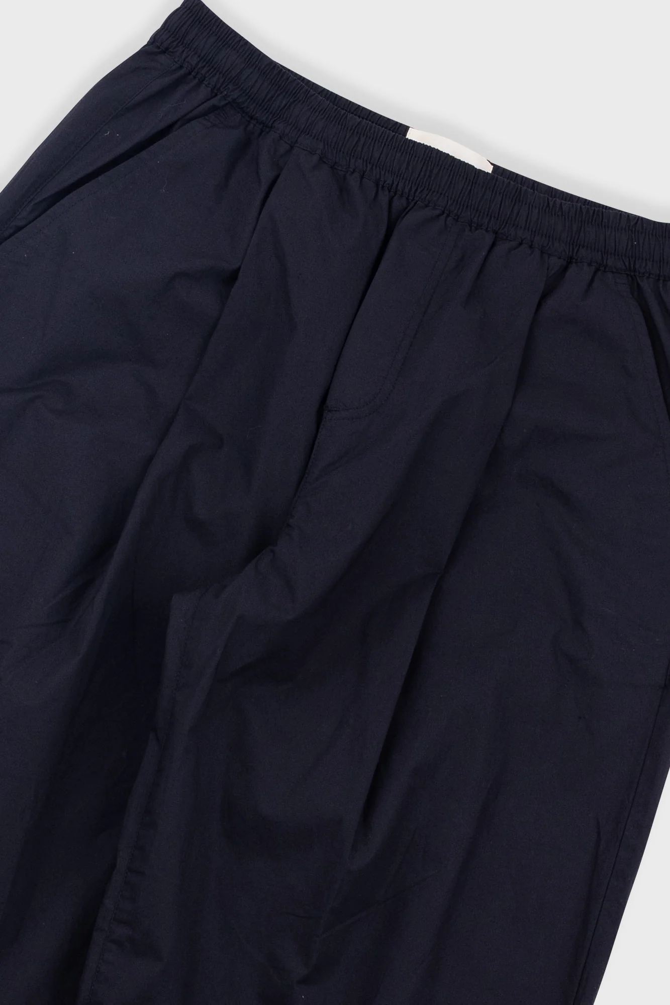 Drawcord Loose Trousers - Black - Image 3