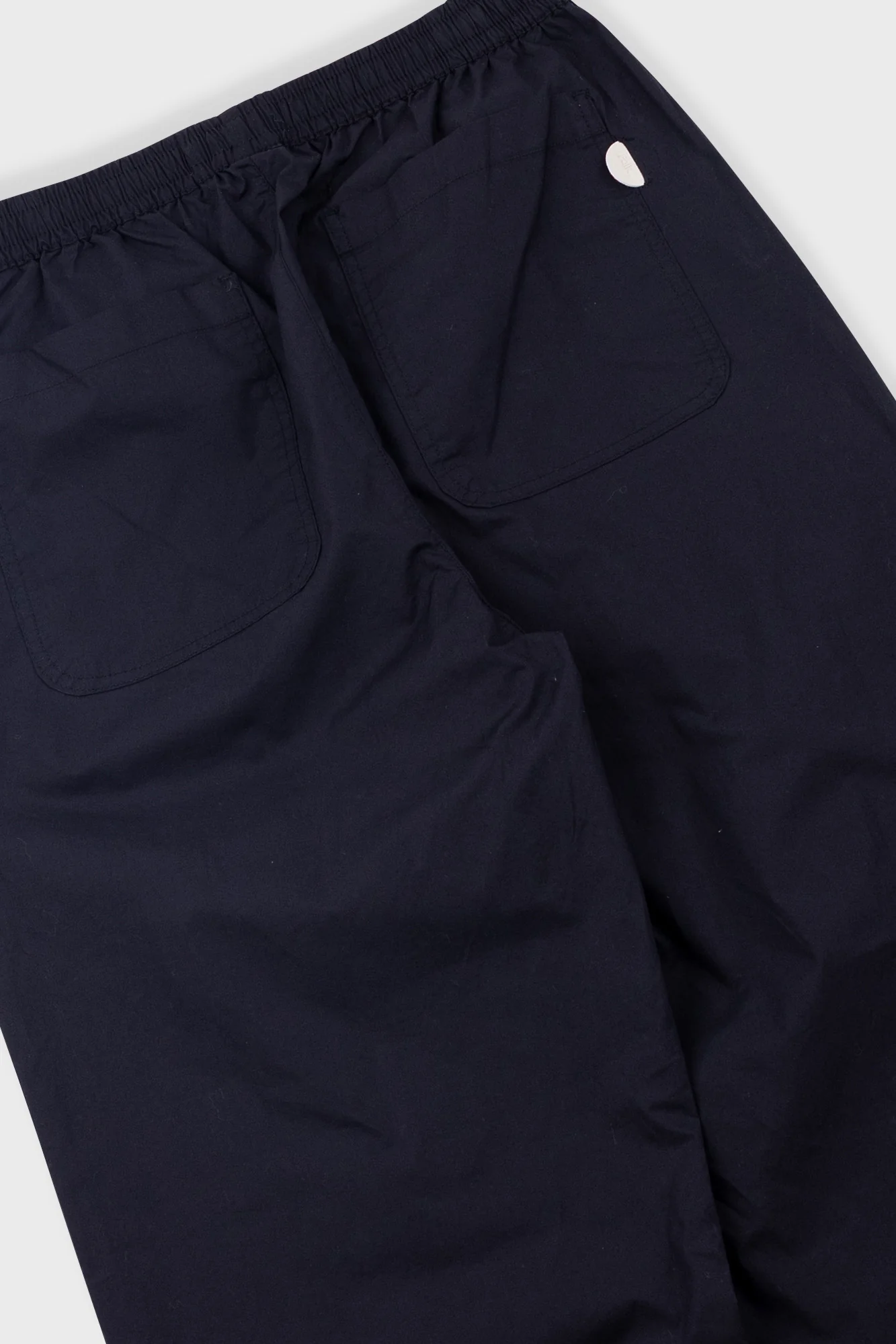 Drawcord Loose Trousers - Black - Image 4