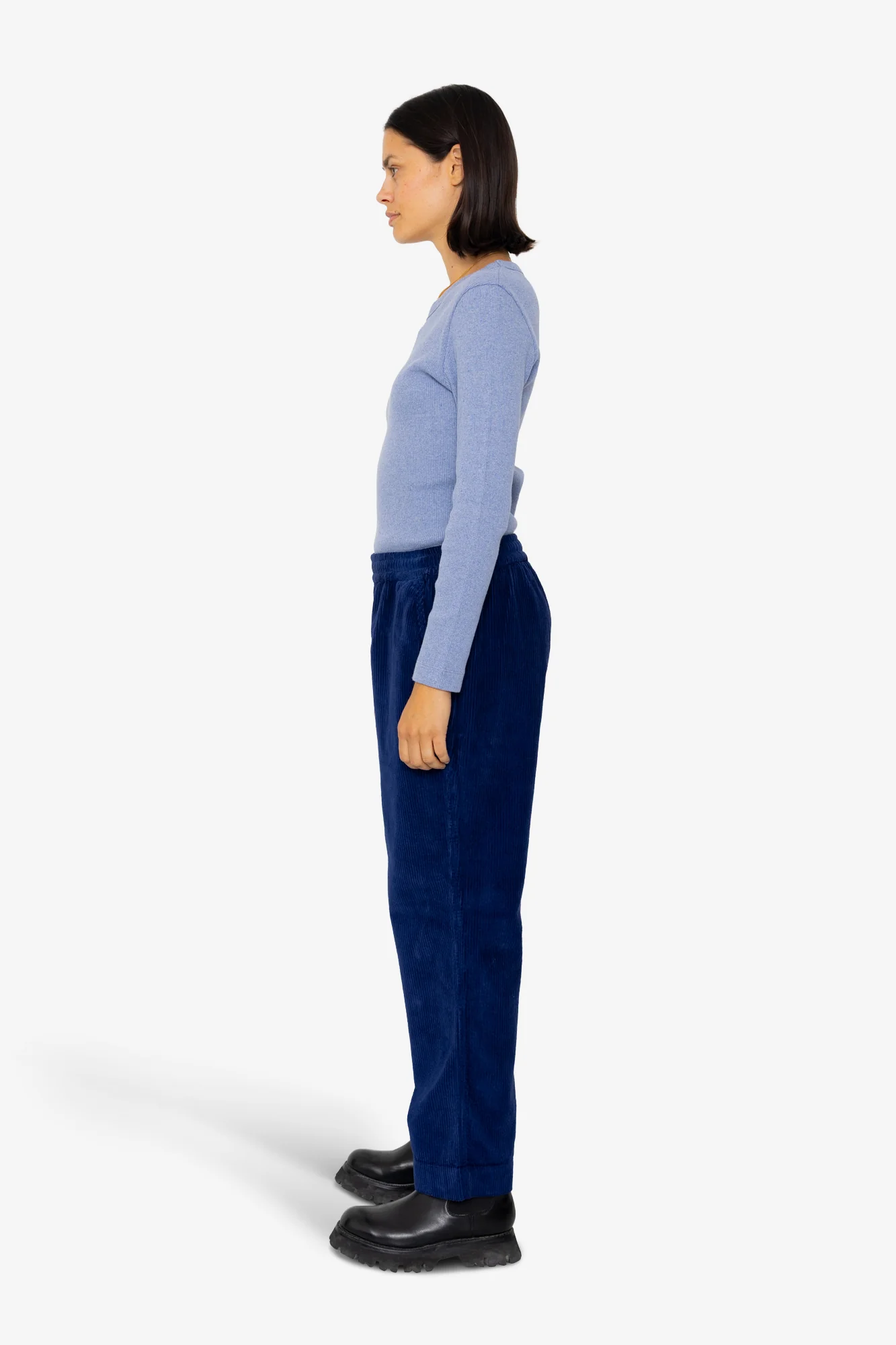Drawcord Signal Pants - Rich Navy Cord - Image 4
