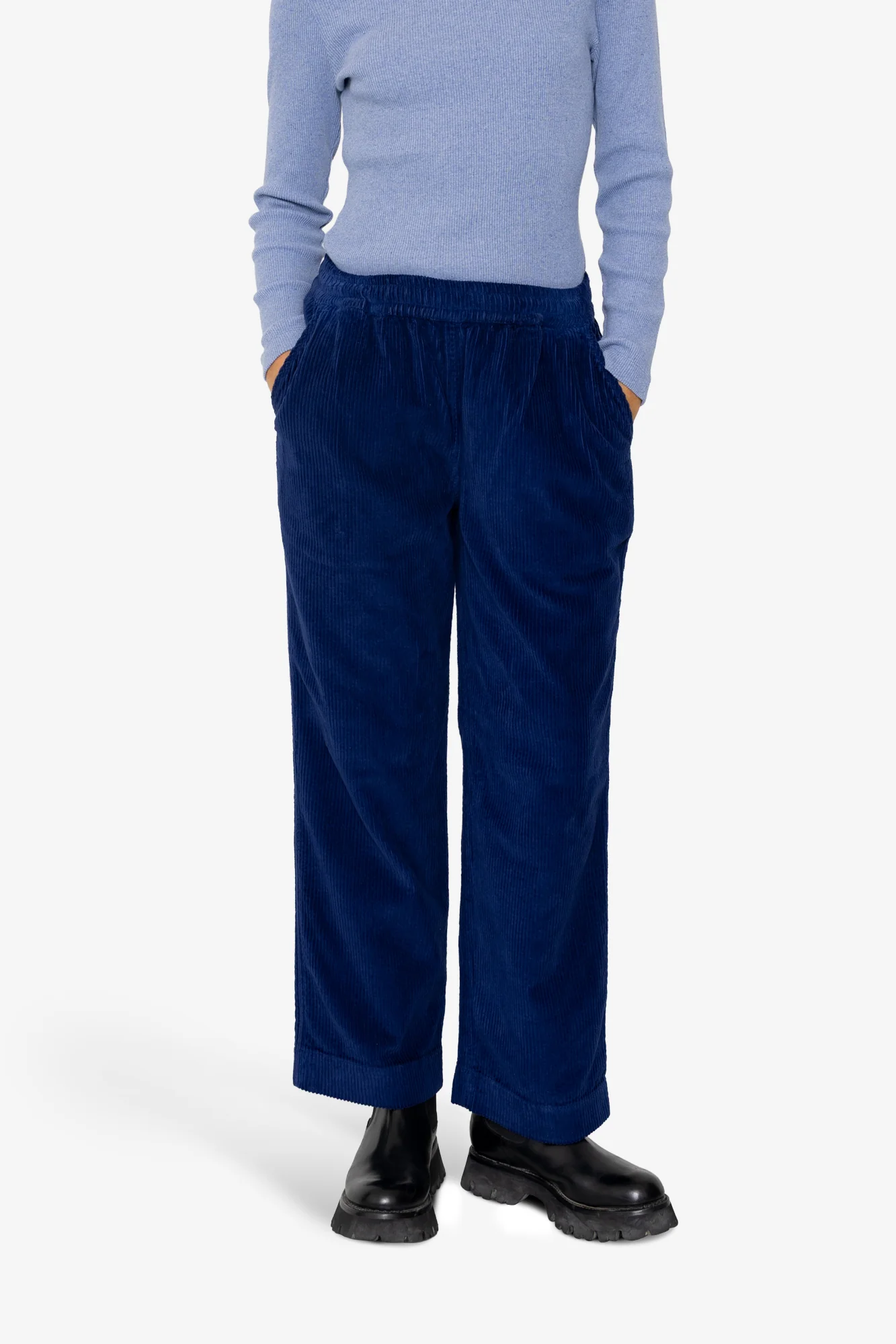Drawcord Signal Pants - Rich Navy Cord - Image 6