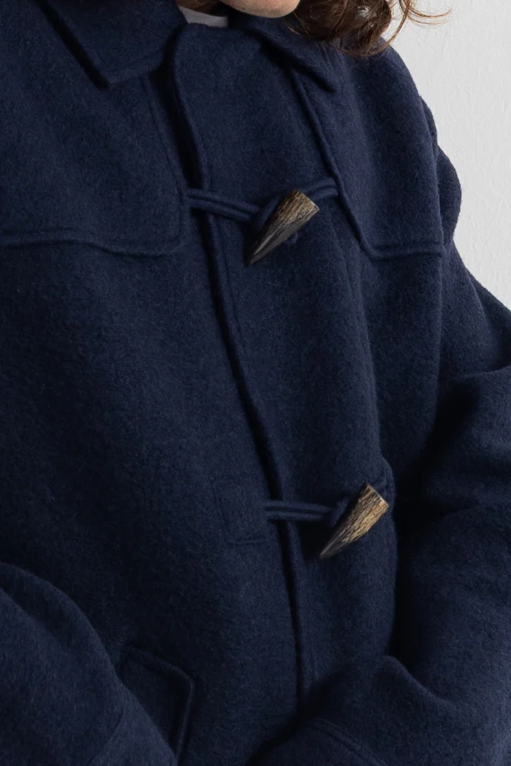 Duffle Coat - Navy Wool - Image 5