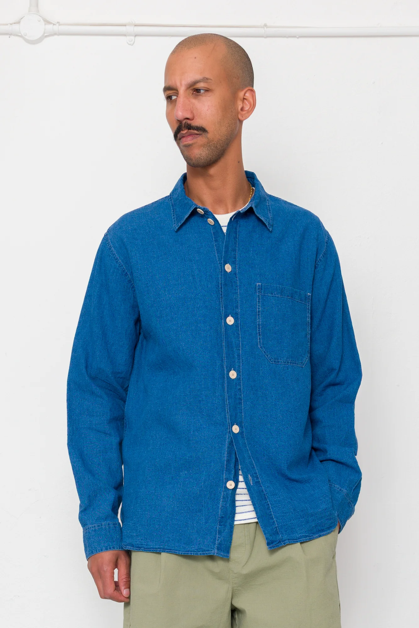 Easy Fit Shirt - Indigo Linen - Image 11