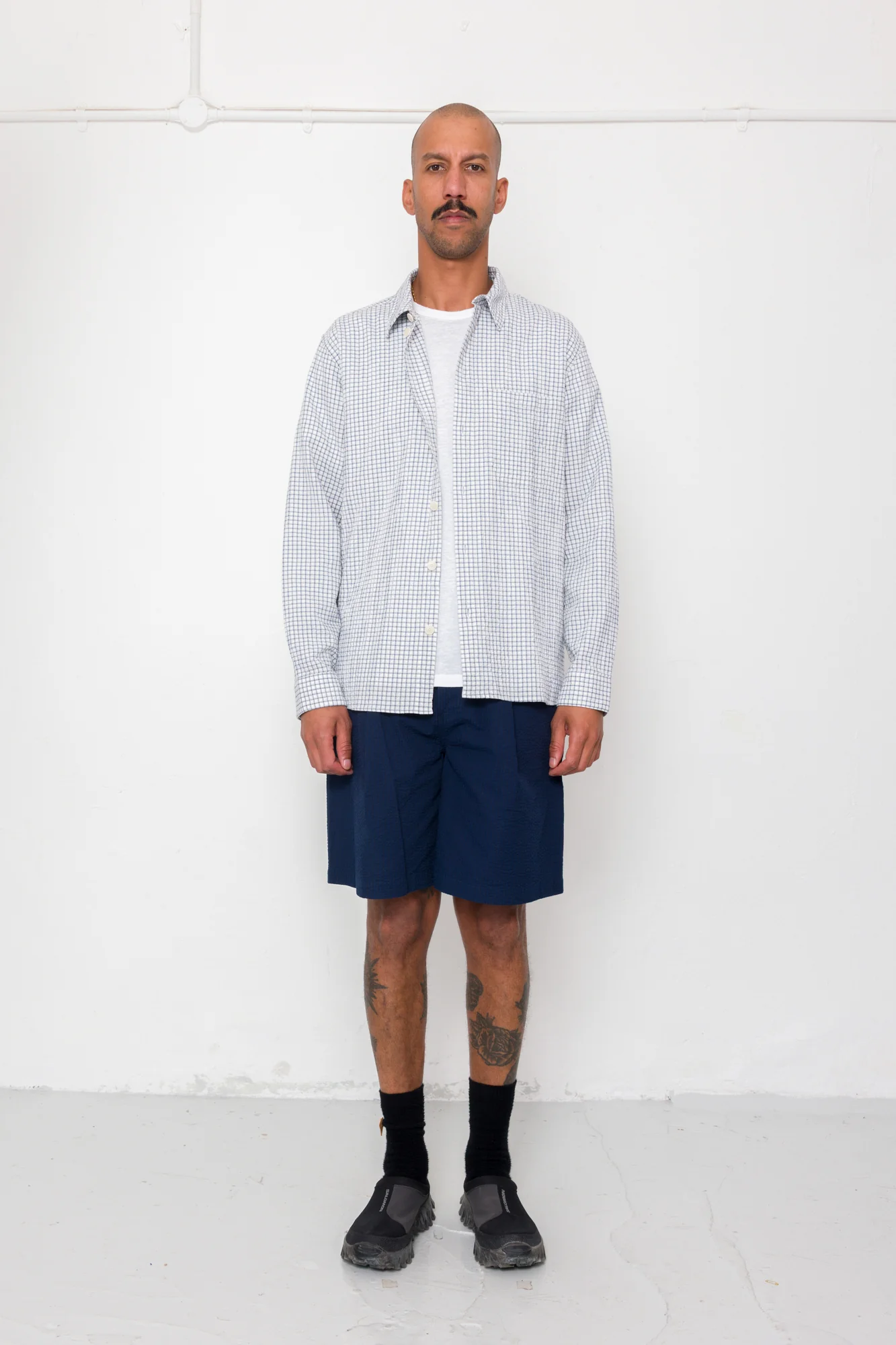 Easy Fit Shirt - Soft Blue Mini Check - Image 3
