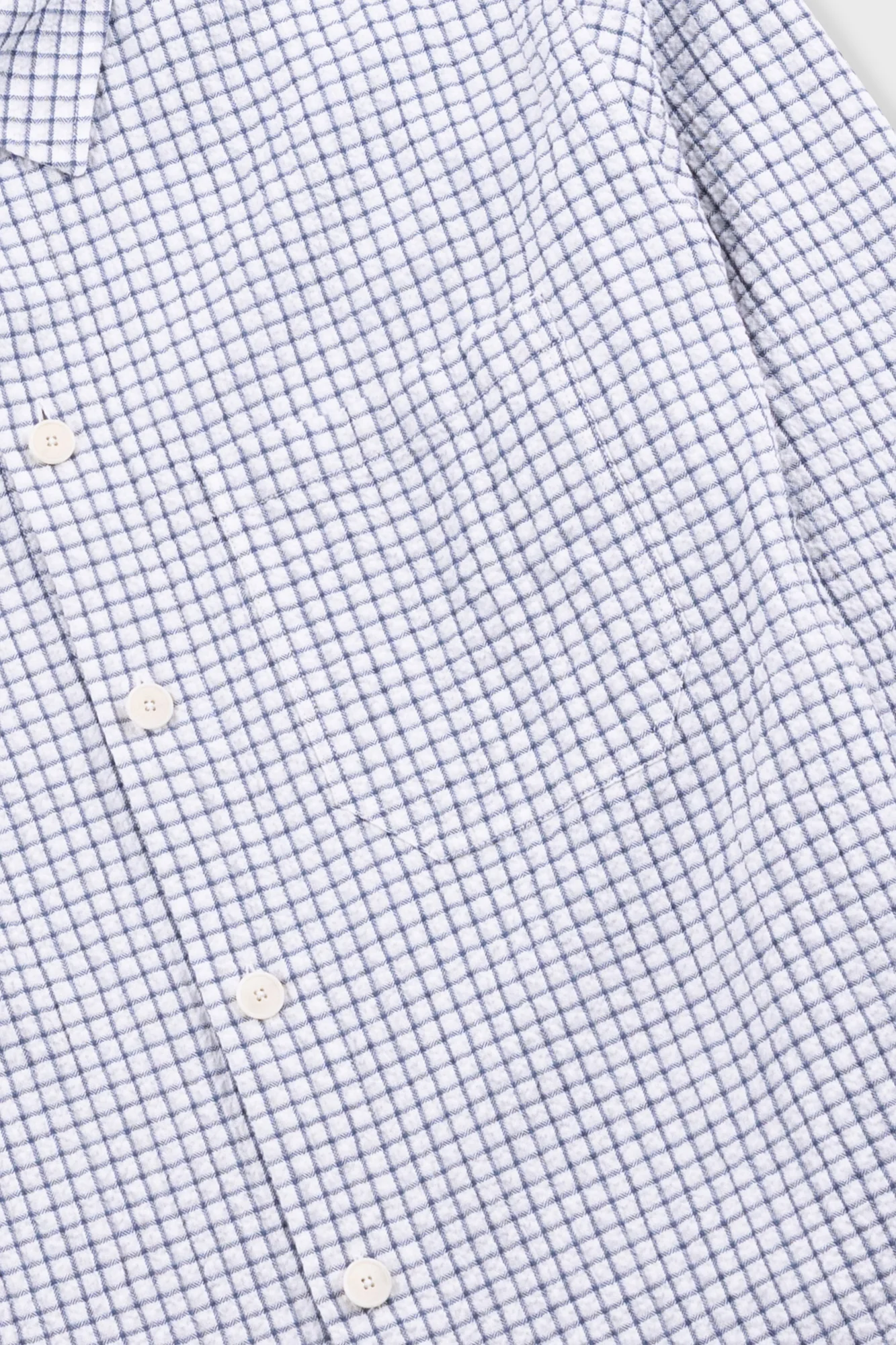 Easy Fit Shirt - Soft Blue Mini Check - Image 8