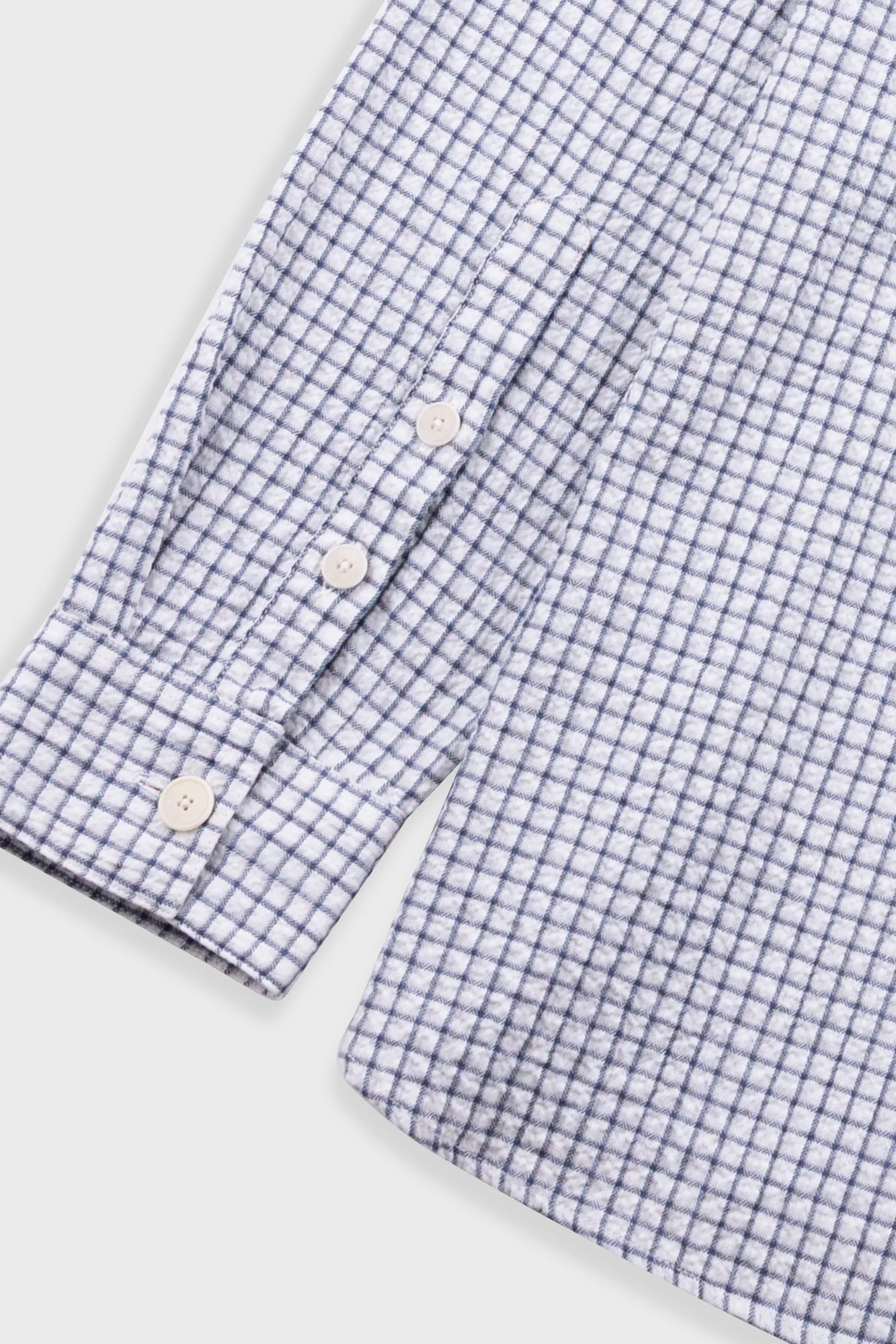 Easy Fit Shirt - Soft Blue Mini Check - Image 9