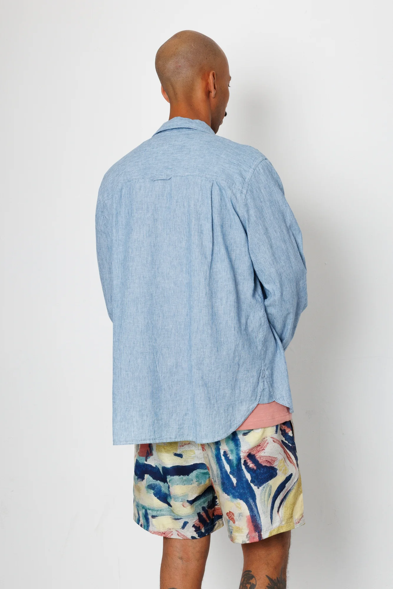 Easy Fit Shirt - Washed Indigo Stripe - Image 4