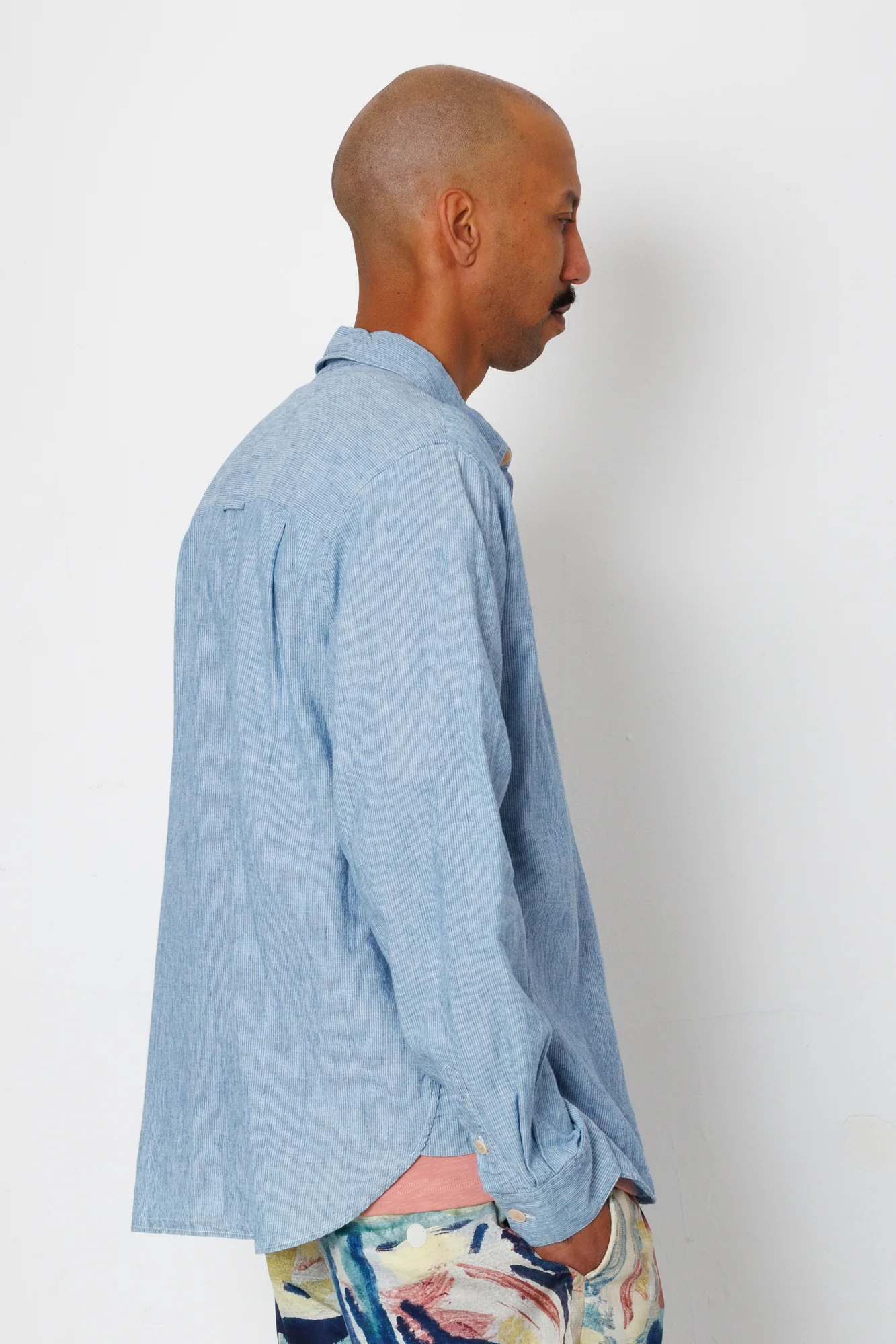 Easy Fit Shirt - Washed Indigo Stripe - Image 5