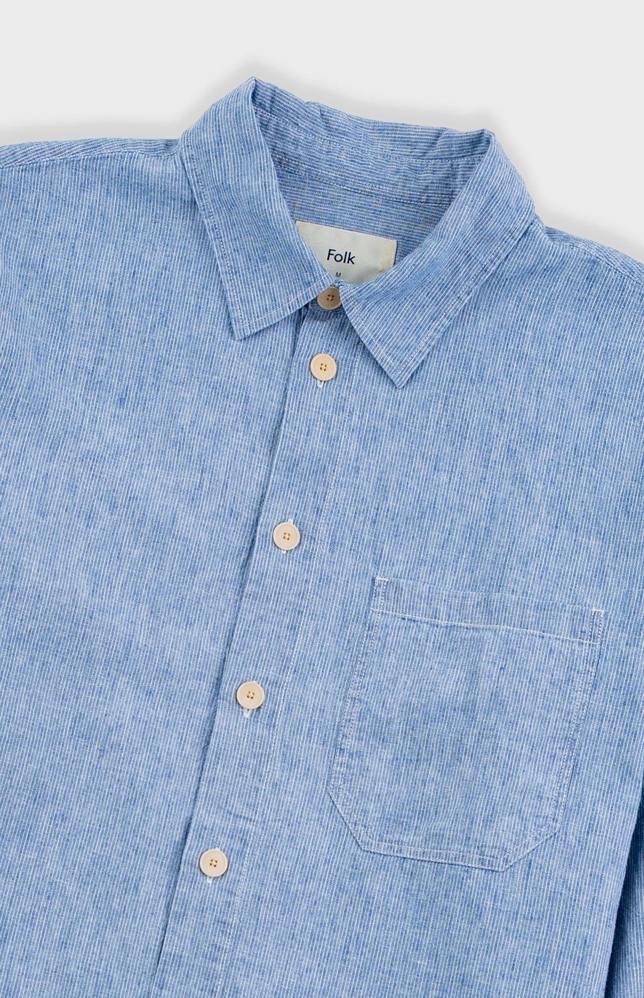 Easy Fit Shirt - Washed Indigo Stripe - Image 6