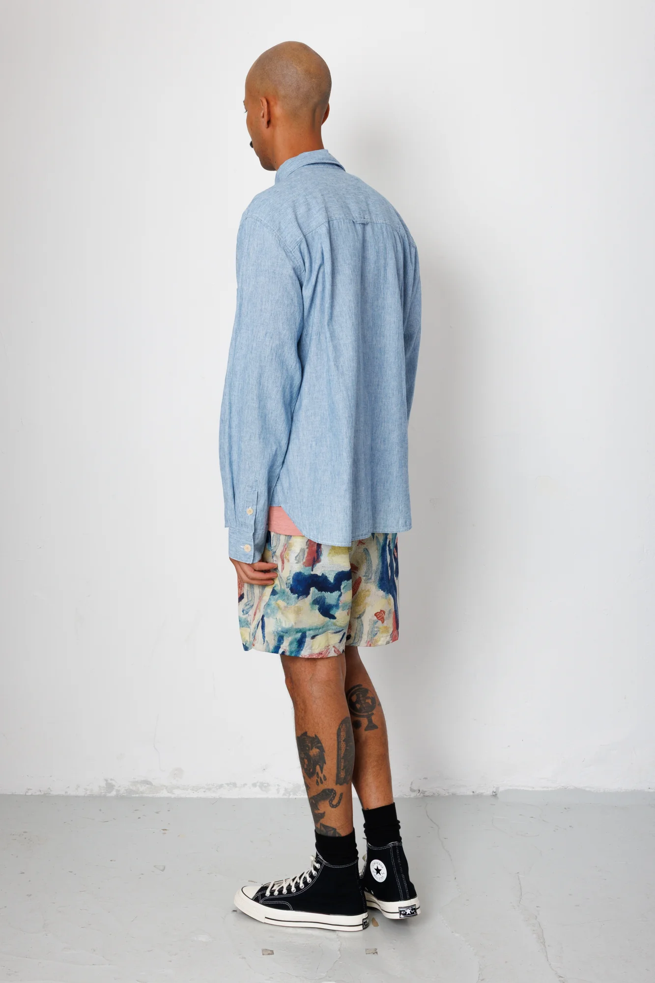 Easy Fit Shirt - Washed Indigo Stripe - Image 7