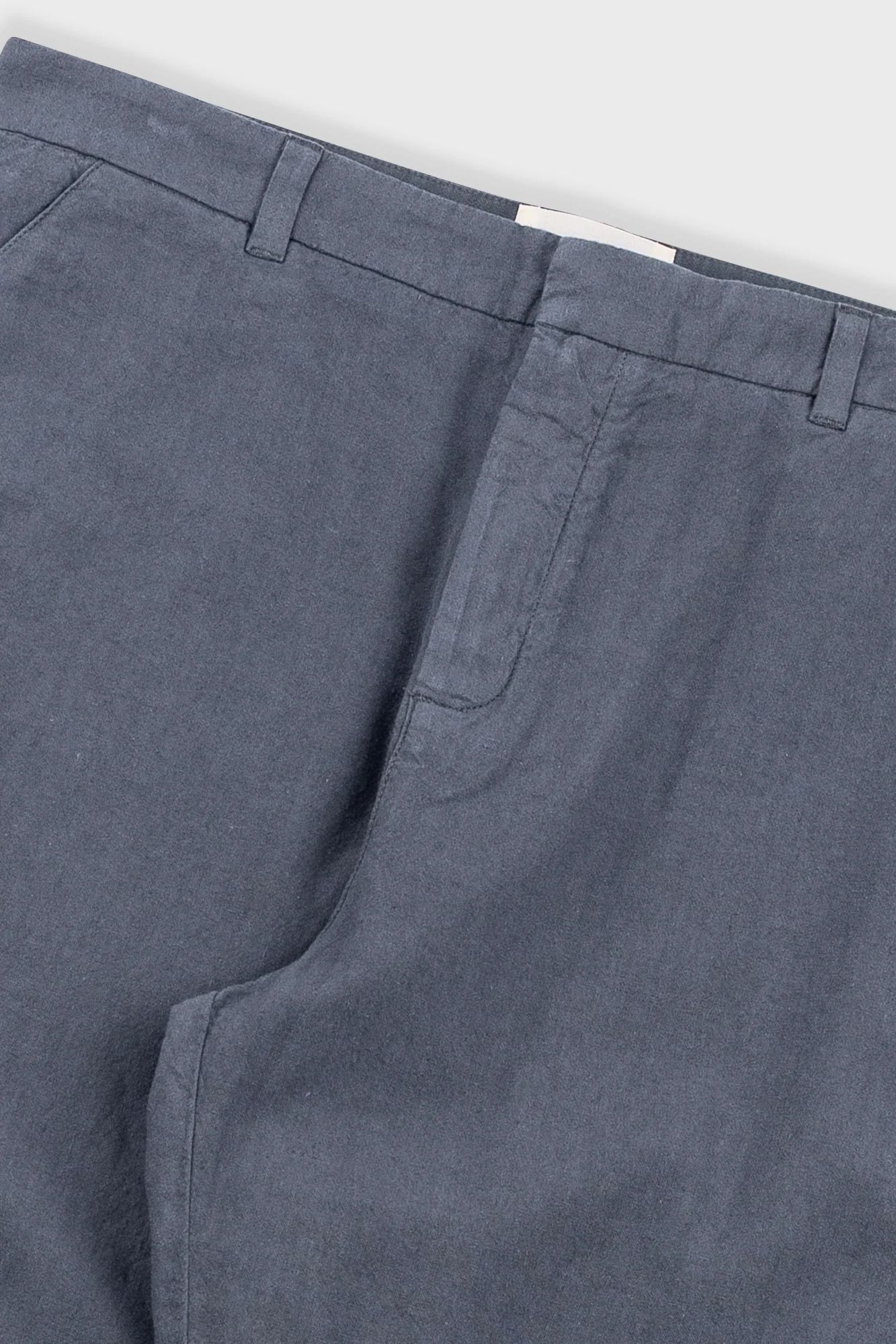 Fixed Waistband Cotton Linen Trouser - Charcoal - Image 7