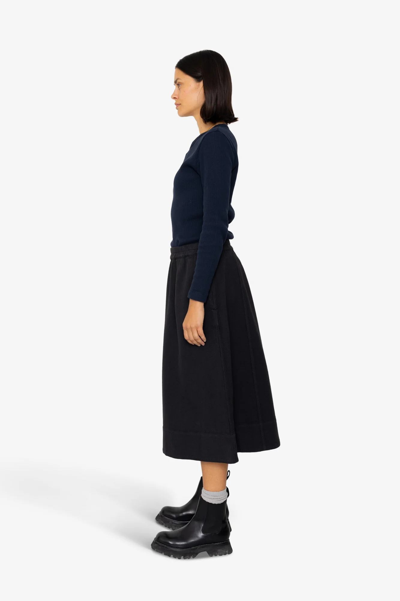 Full Seam Skirt - Black Small Basket Weave - Image 4