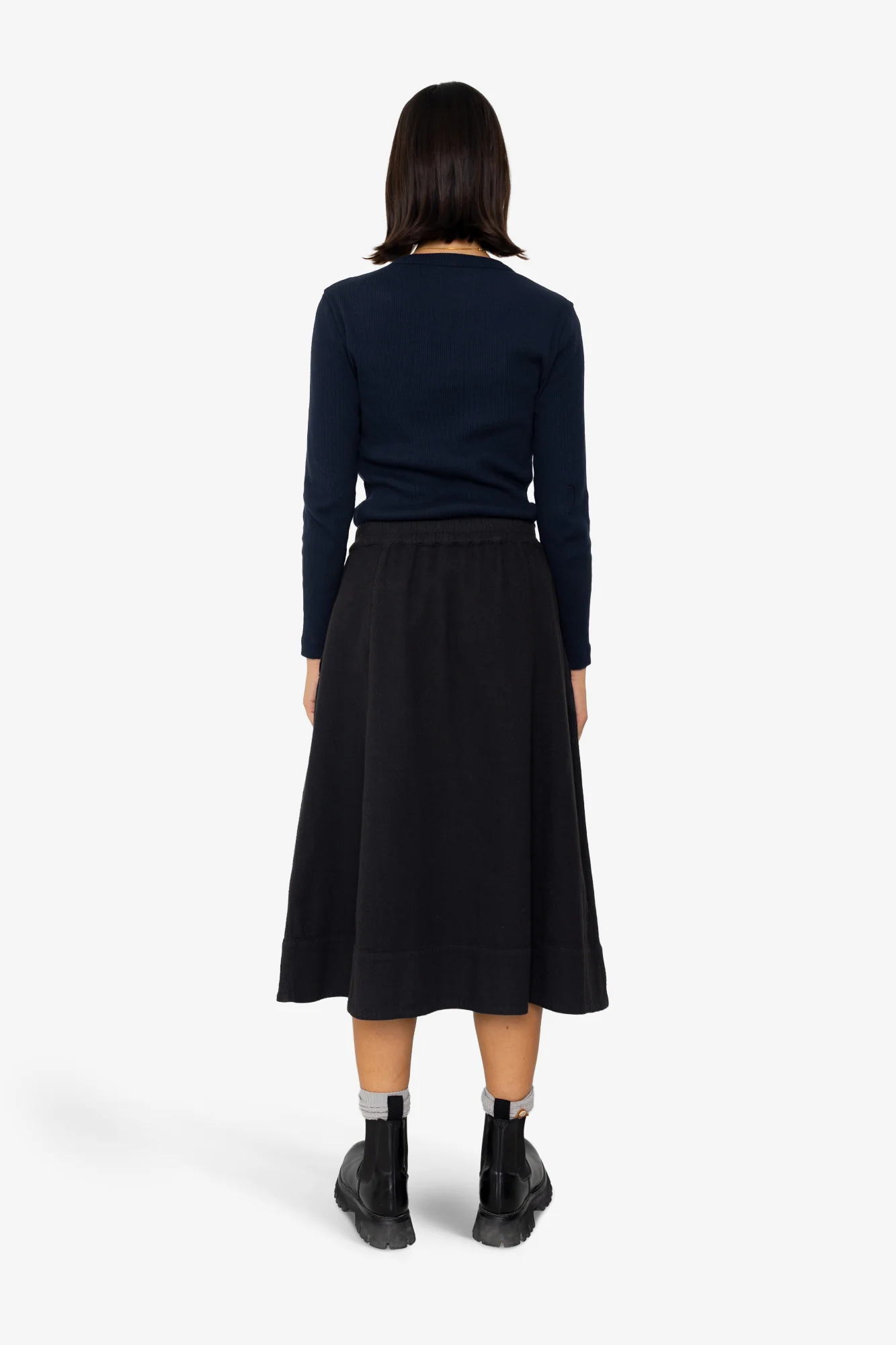 Full Seam Skirt - Black Small Basket Weave - Image 9