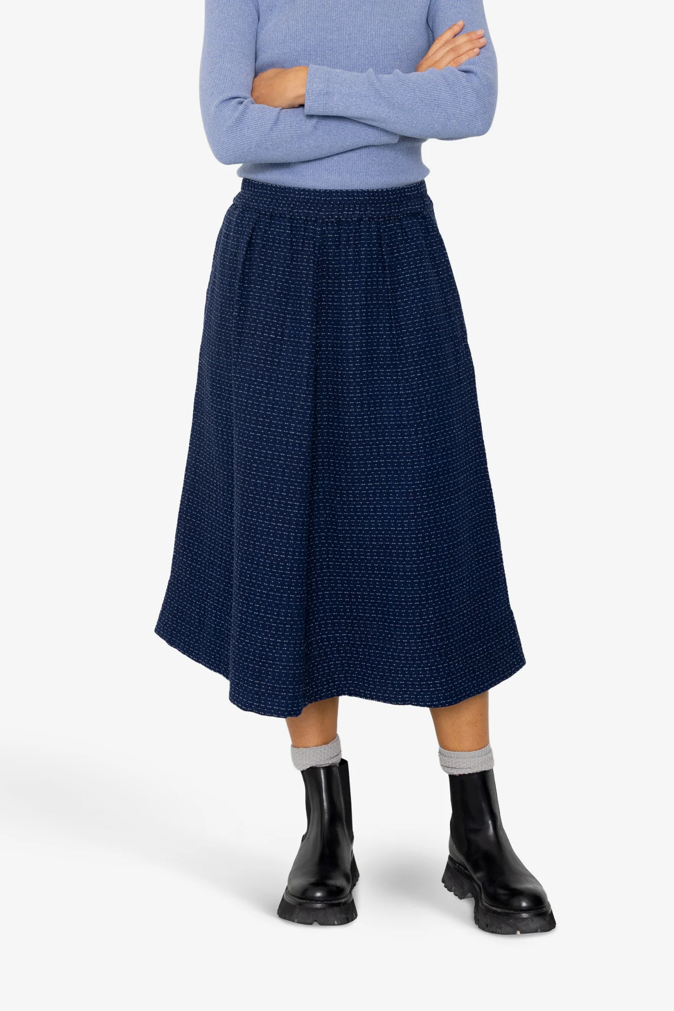 Full Seam Skirt - Indigo Floatstitch - Image 7