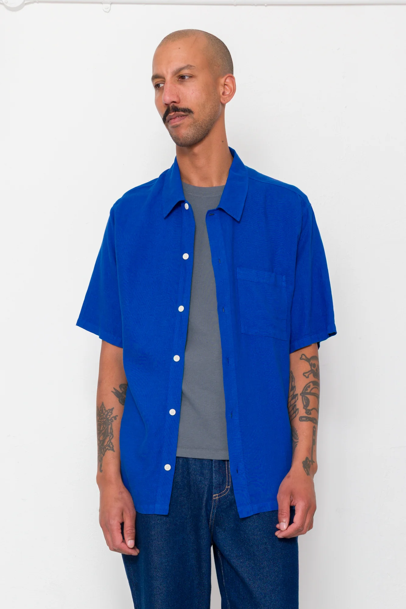 Gabe Shirt - Bright Blue - Image 5
