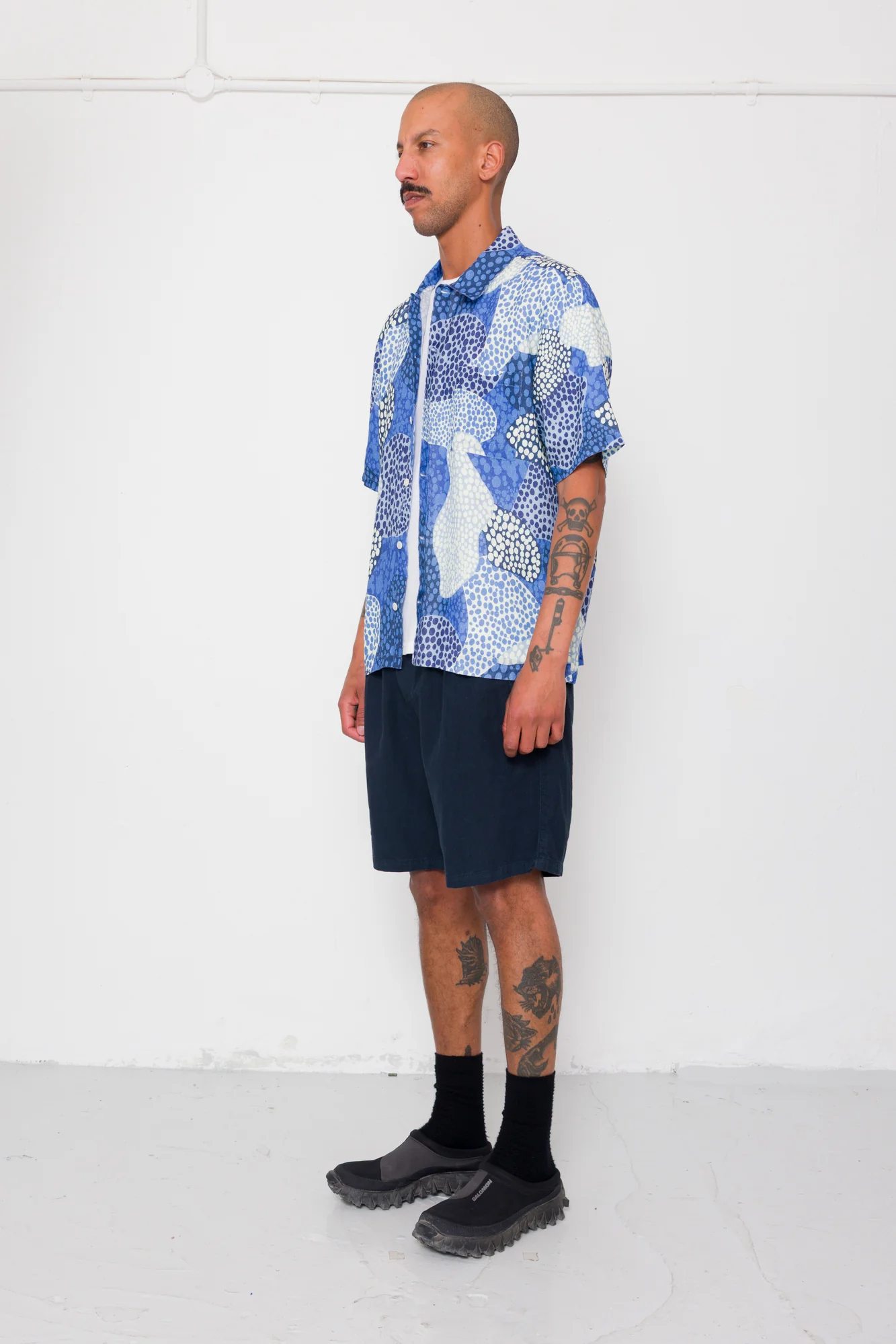 Gabe Shirt - Dot Print Blue Mono - Image 4