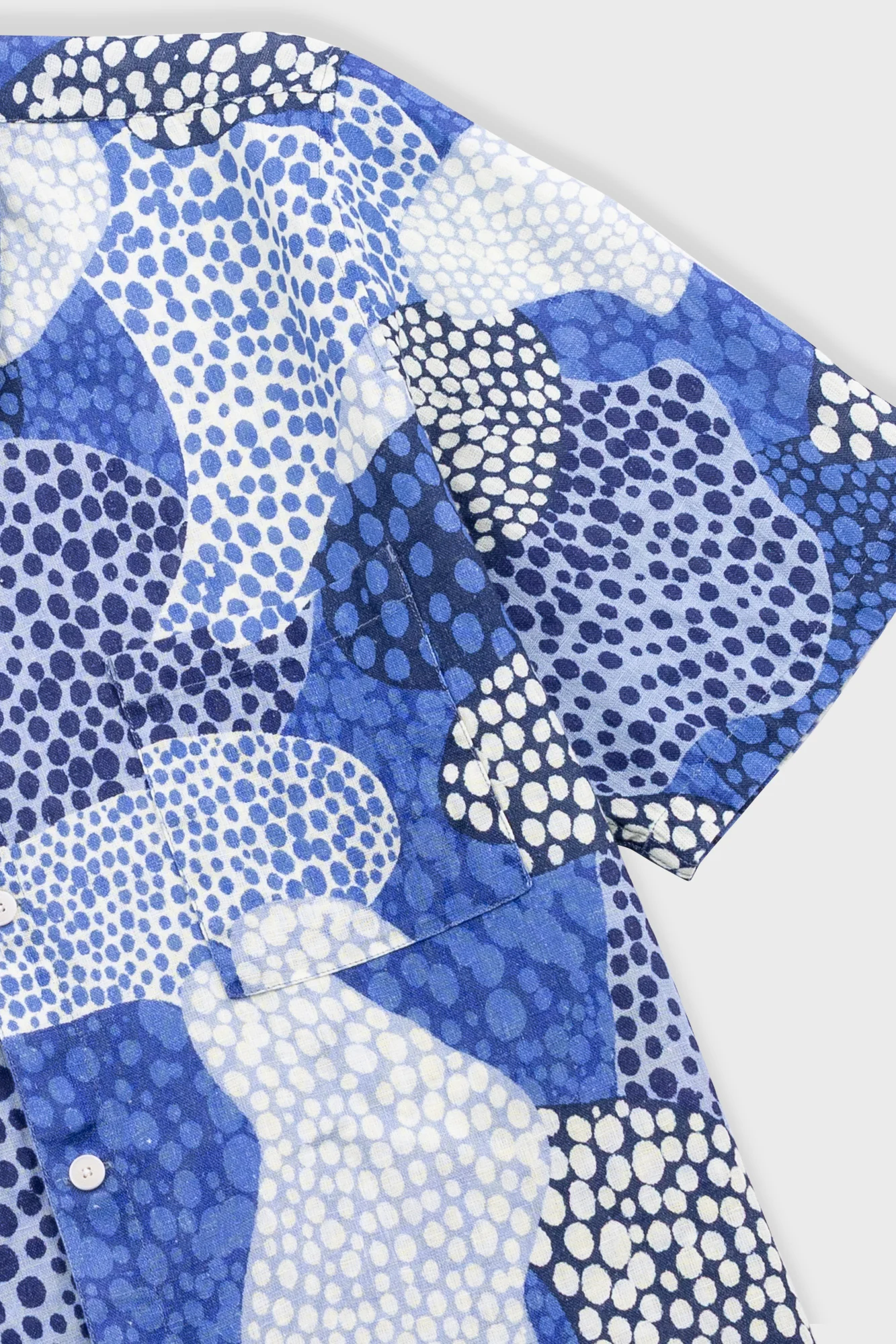 Gabe Shirt - Dot Print Blue Mono - Image 6