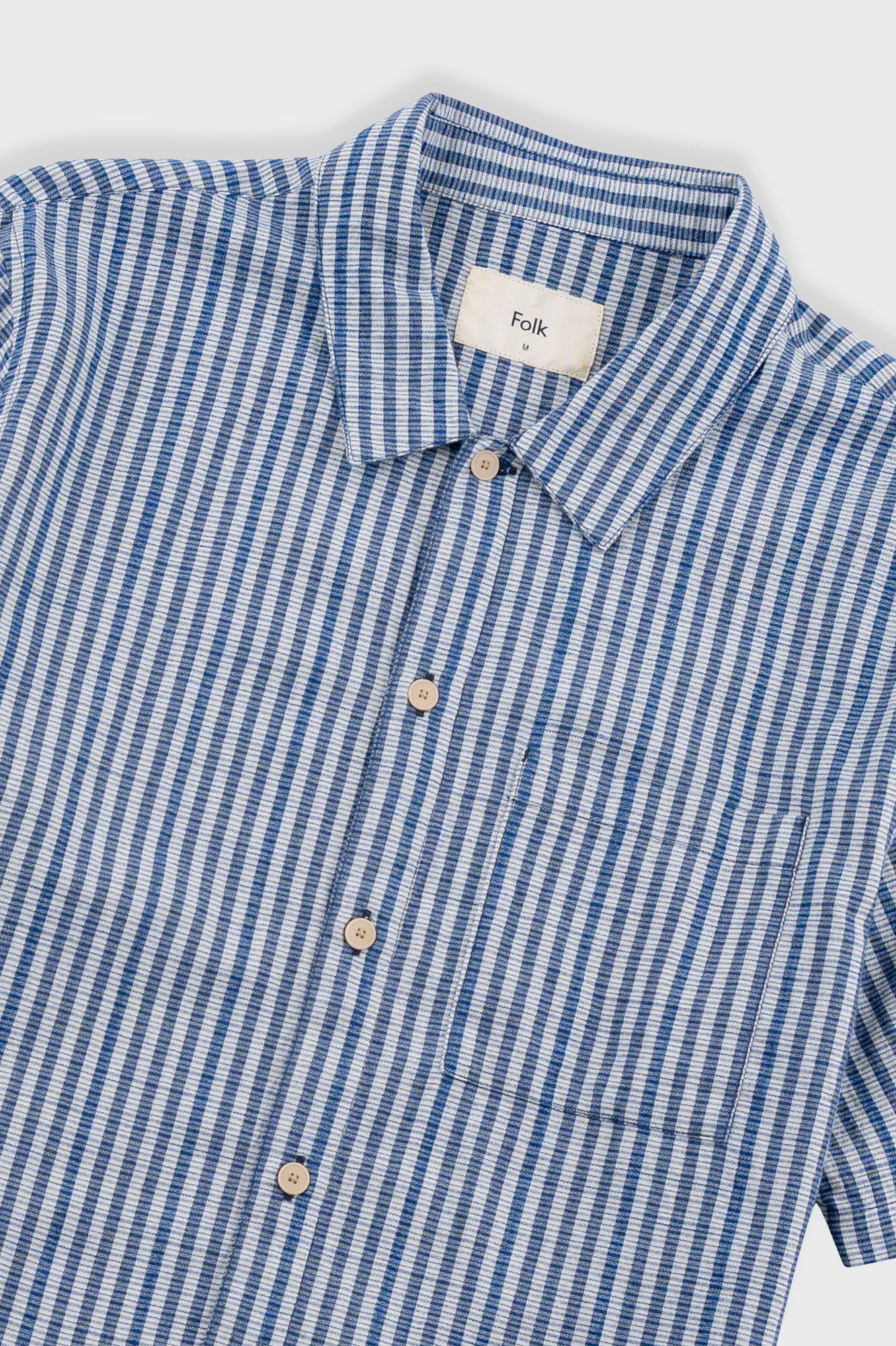 Gabe Shirt - Indigo Crinkle Mini Check - Image 4