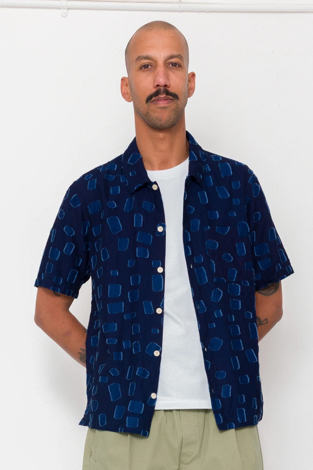 Gabe Shirt - Indigo Irregular Dot - Image 5