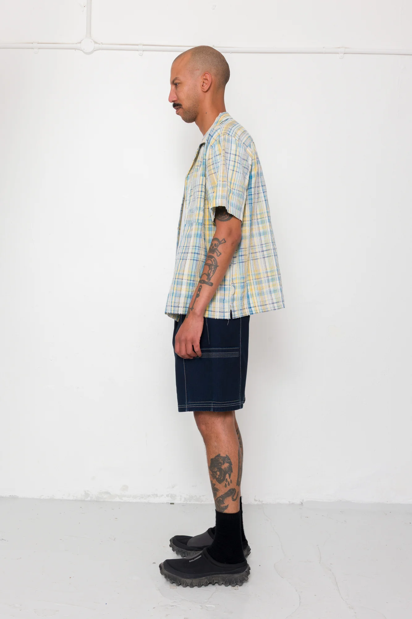 Gabe Shirt - Yellow Blue Cut Check - Image 4