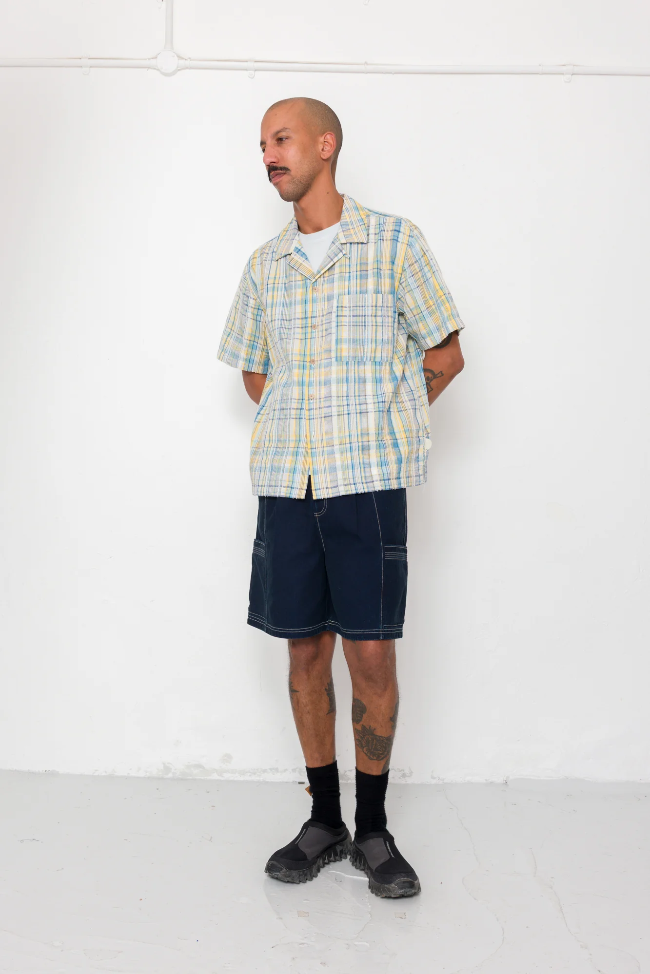 Gabe Shirt - Yellow Blue Cut Check - Image 5