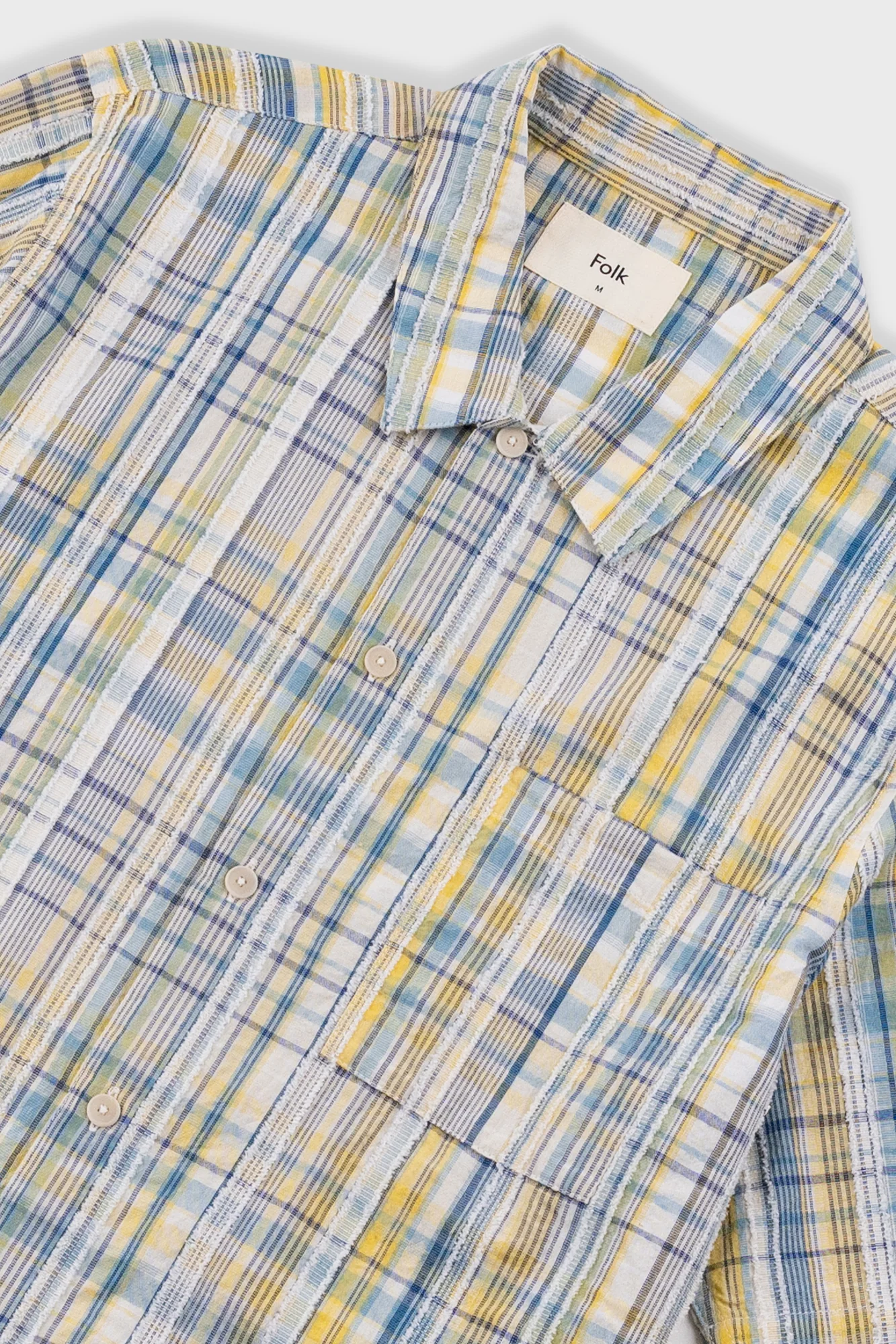 Gabe Shirt - Yellow Blue Cut Check - Image 9