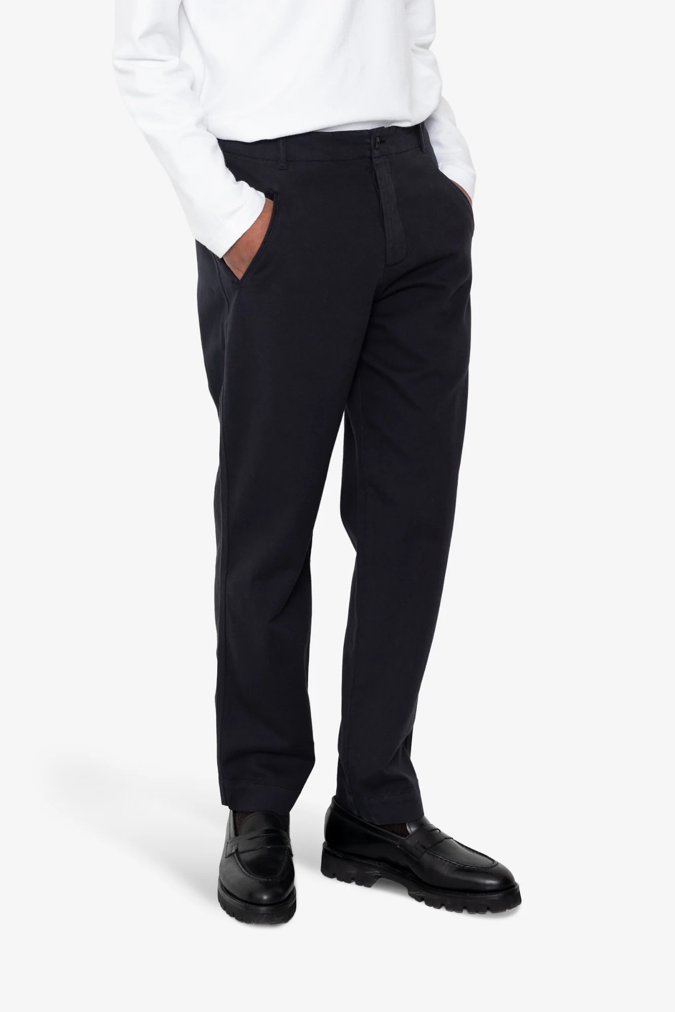 Lean Assembly Pant - Soft Black Brushed Twill - Image 8