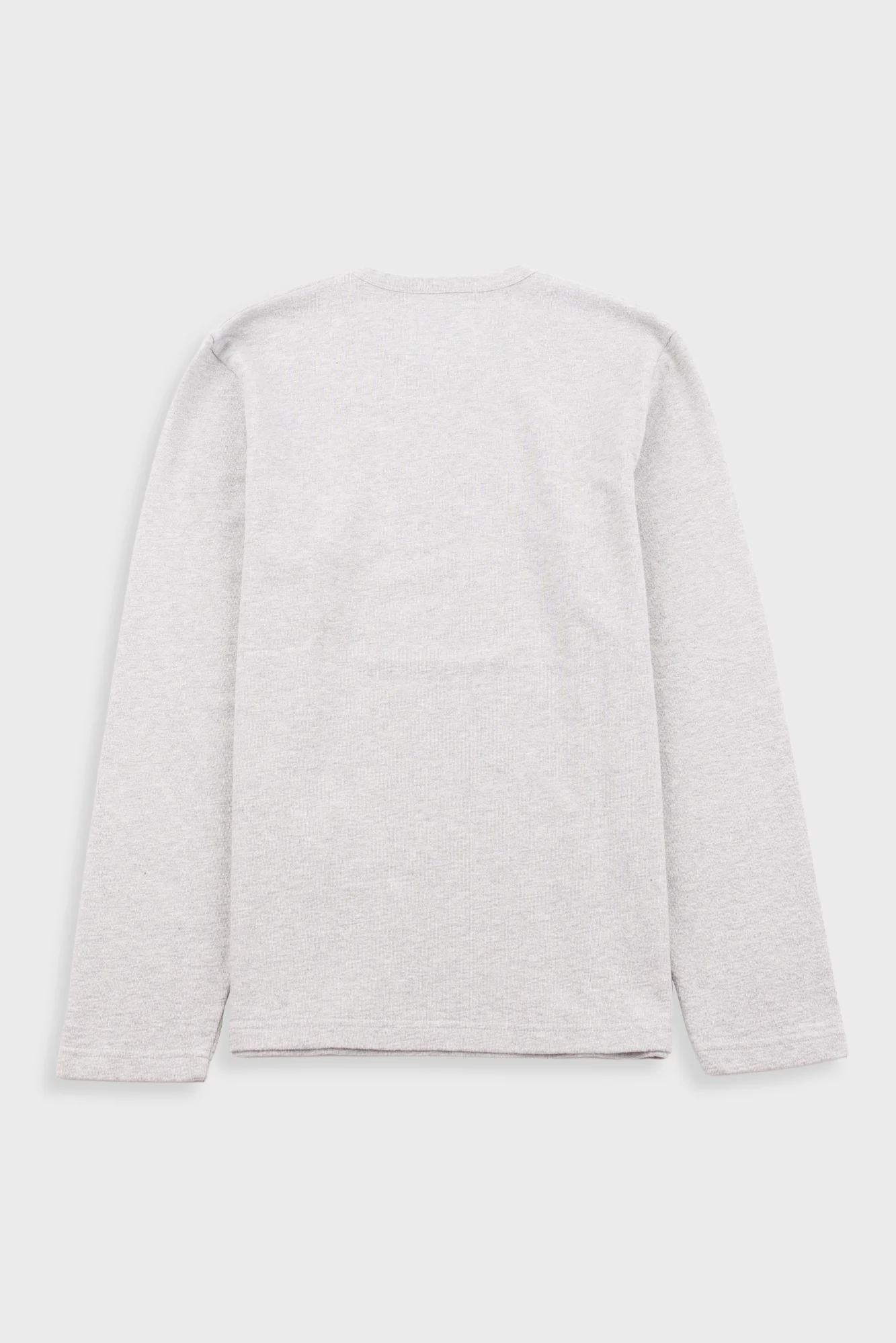 Long Sleeve Textured T-Shirt - Light Grey Melange - Image 9
