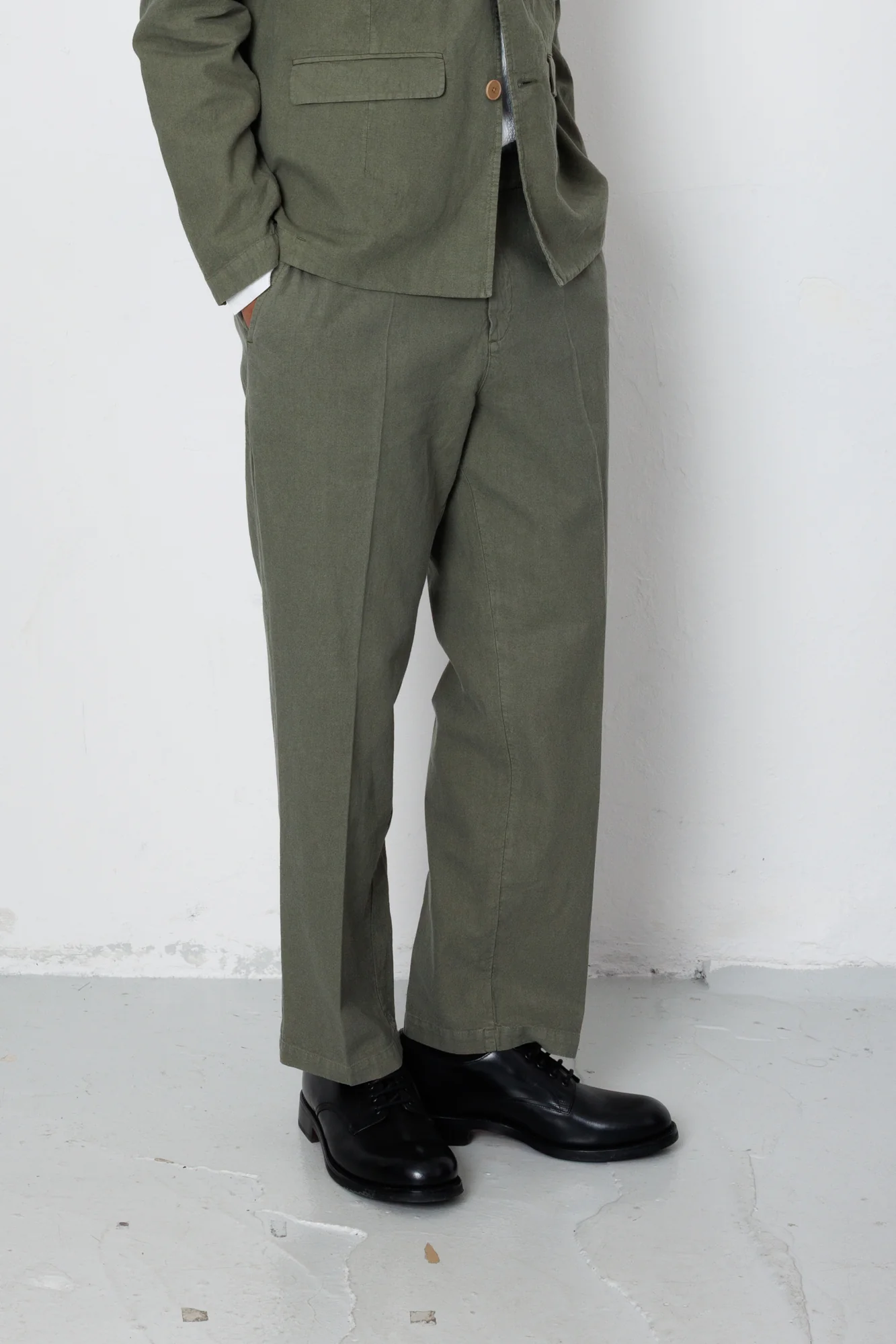 Lunar Suit Trouser - Dark Sage - Image 3