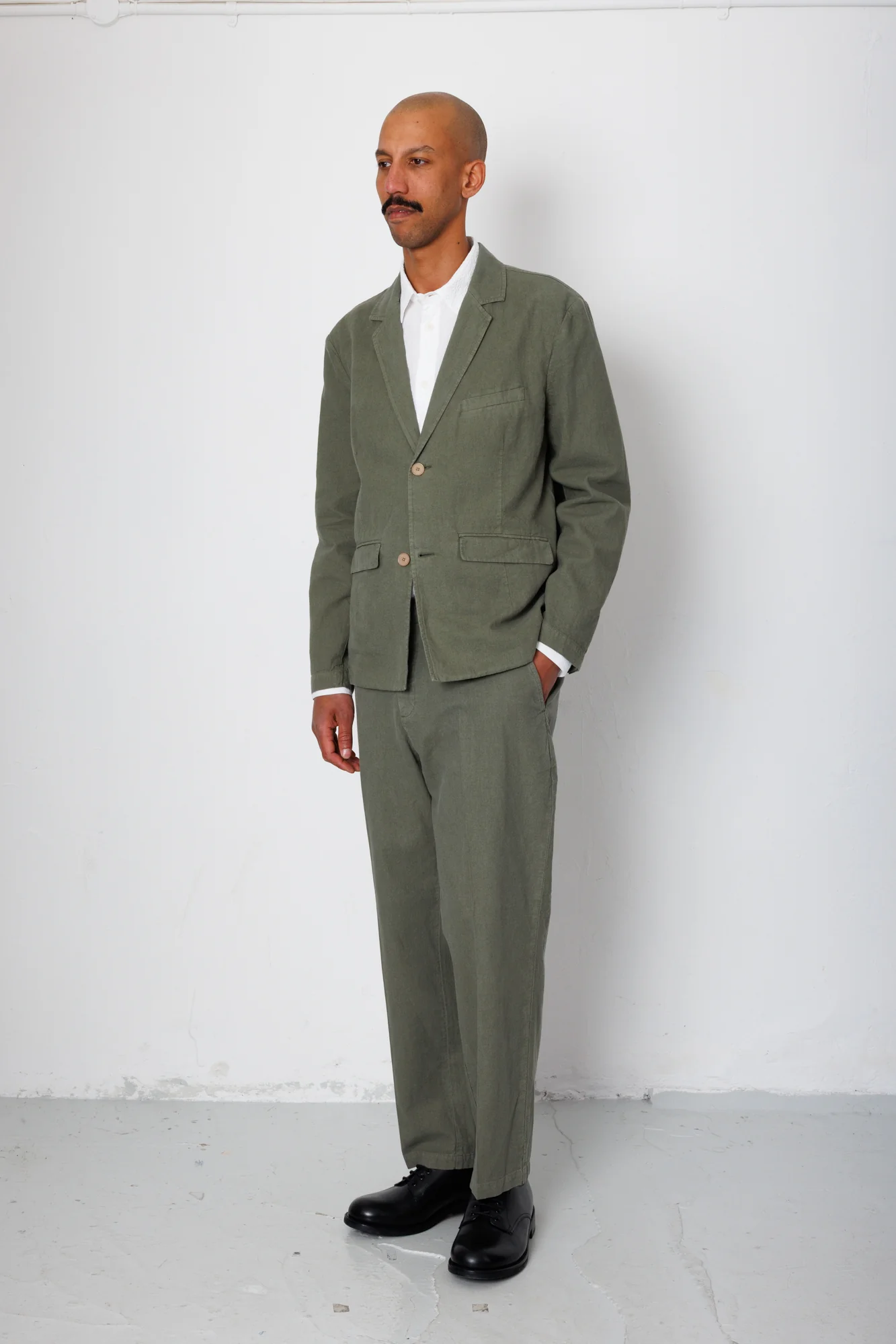 Lunar Suit Trouser - Dark Sage - Image 5