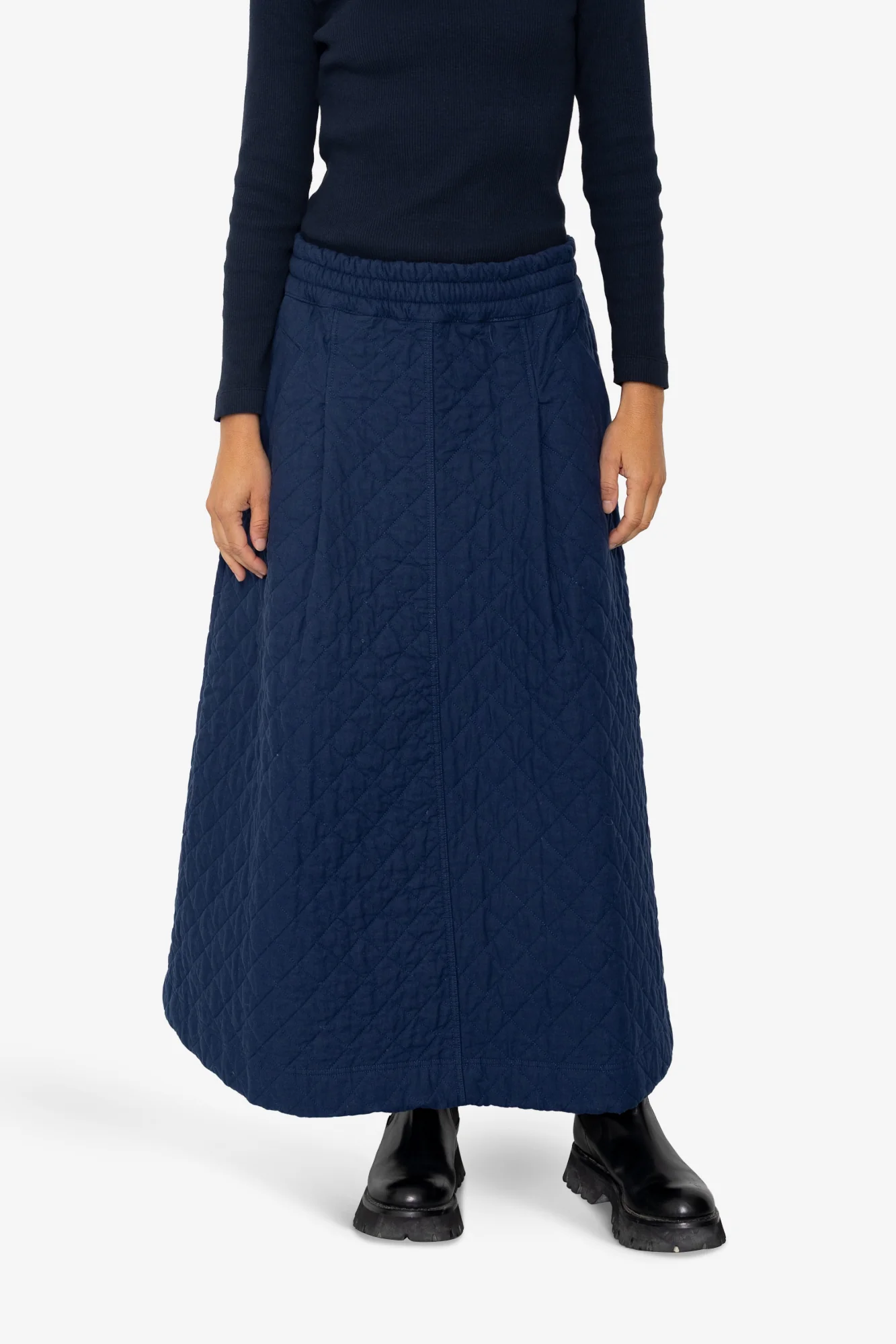 Maxi Skirt - Quilted Navy - Image 6