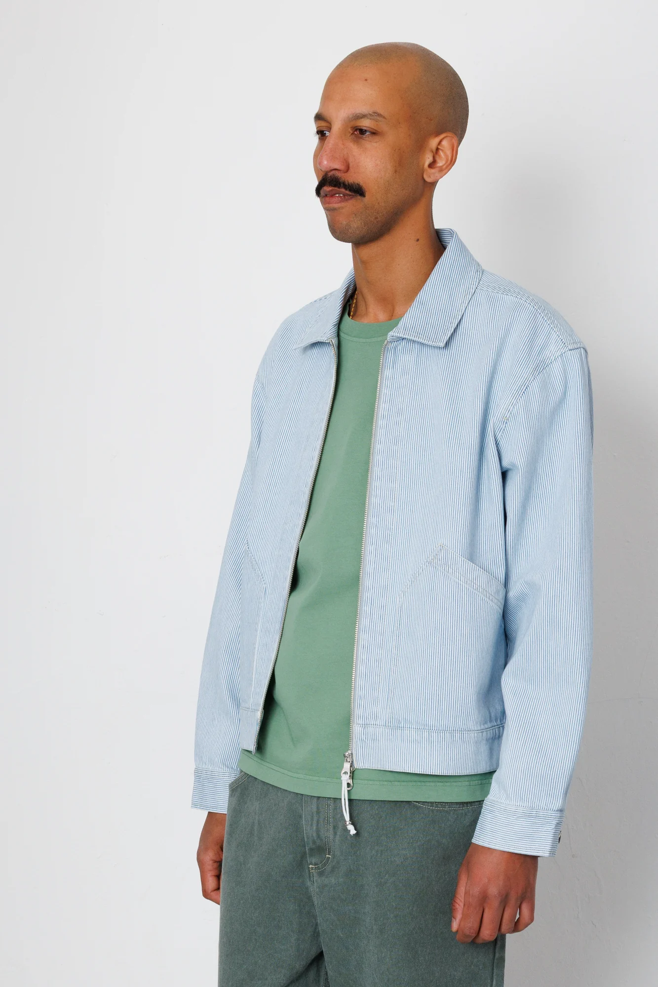 Mechanic Jacket - Pale Ticking Stripe - Image 3