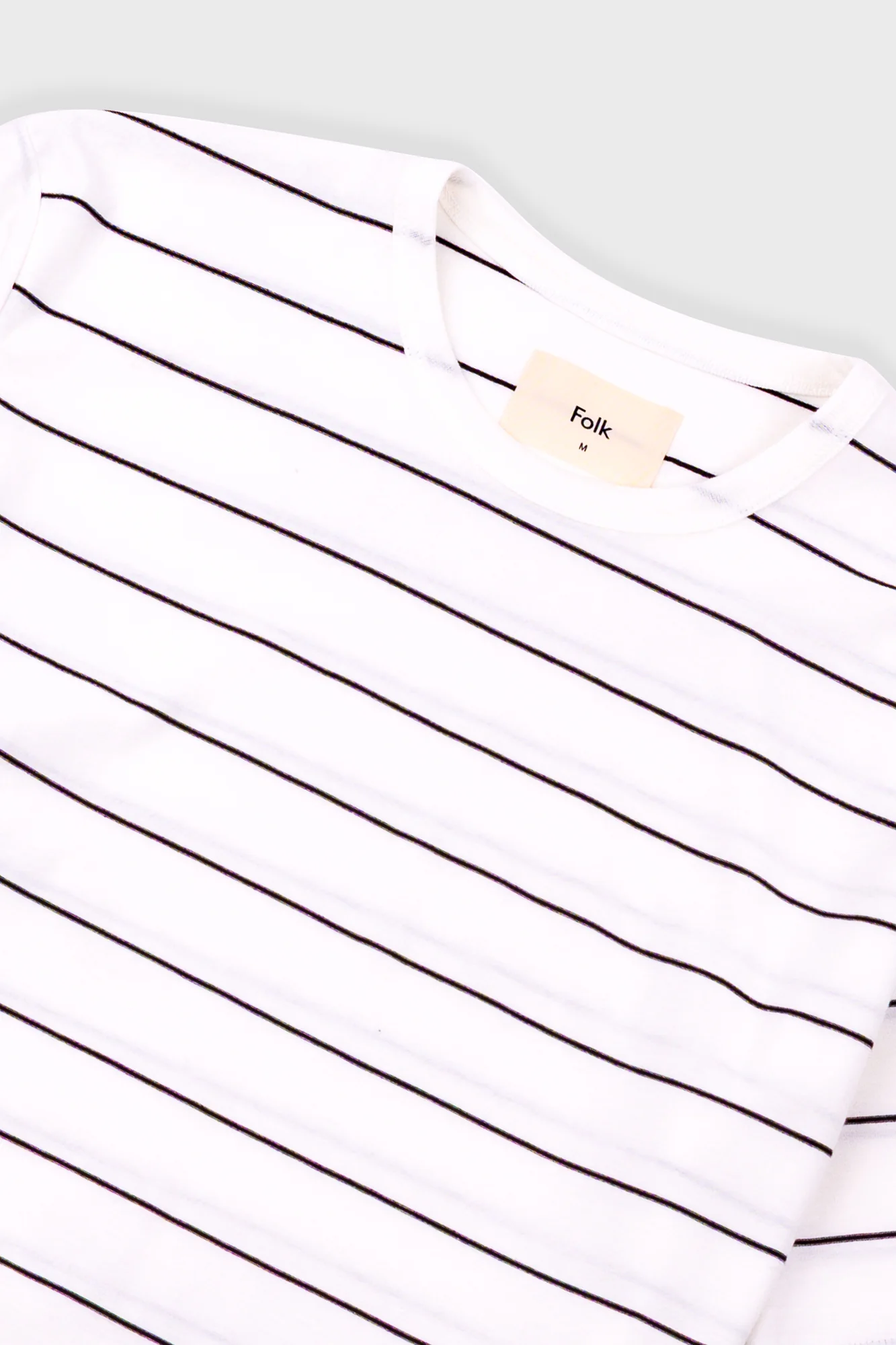 Microstripe T-Shirt - Ecru / Black Grape - Image 5