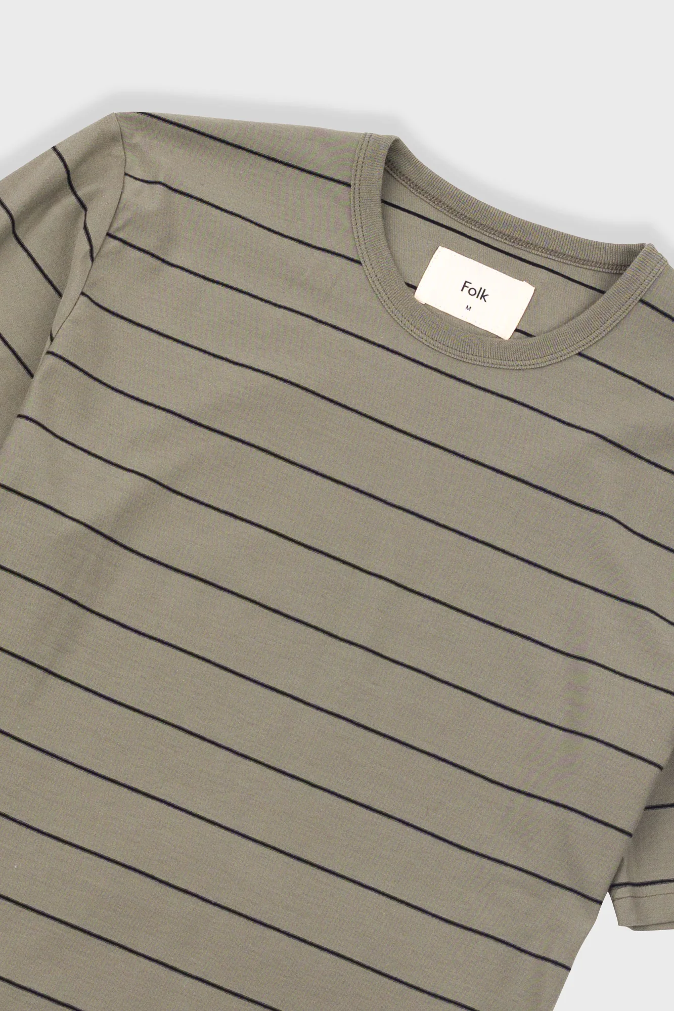 Microstripe T-Shirt - Olive / Black - Image 5
