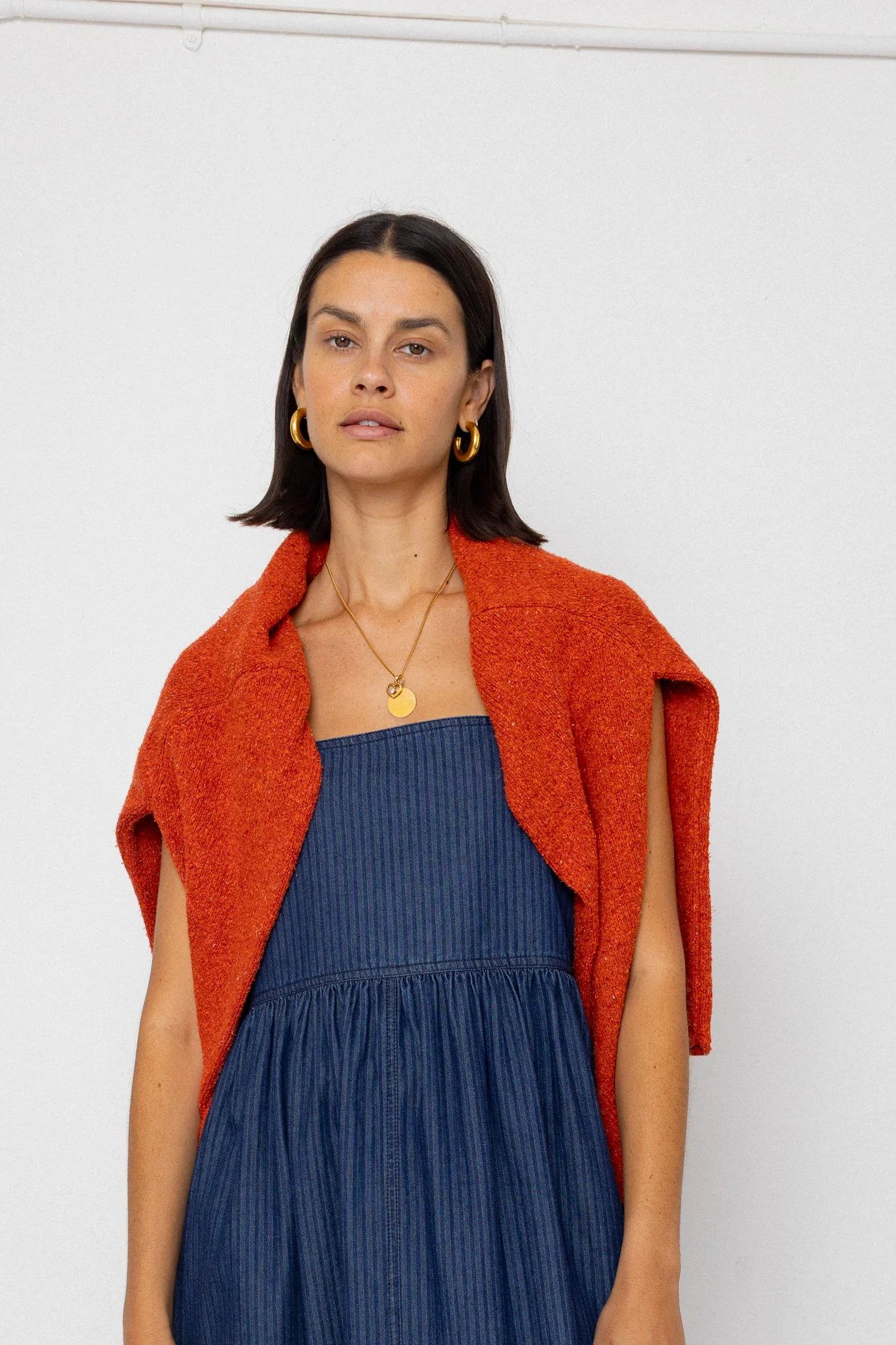 Midi Day Dress - Light Denim Stripe - Image 4