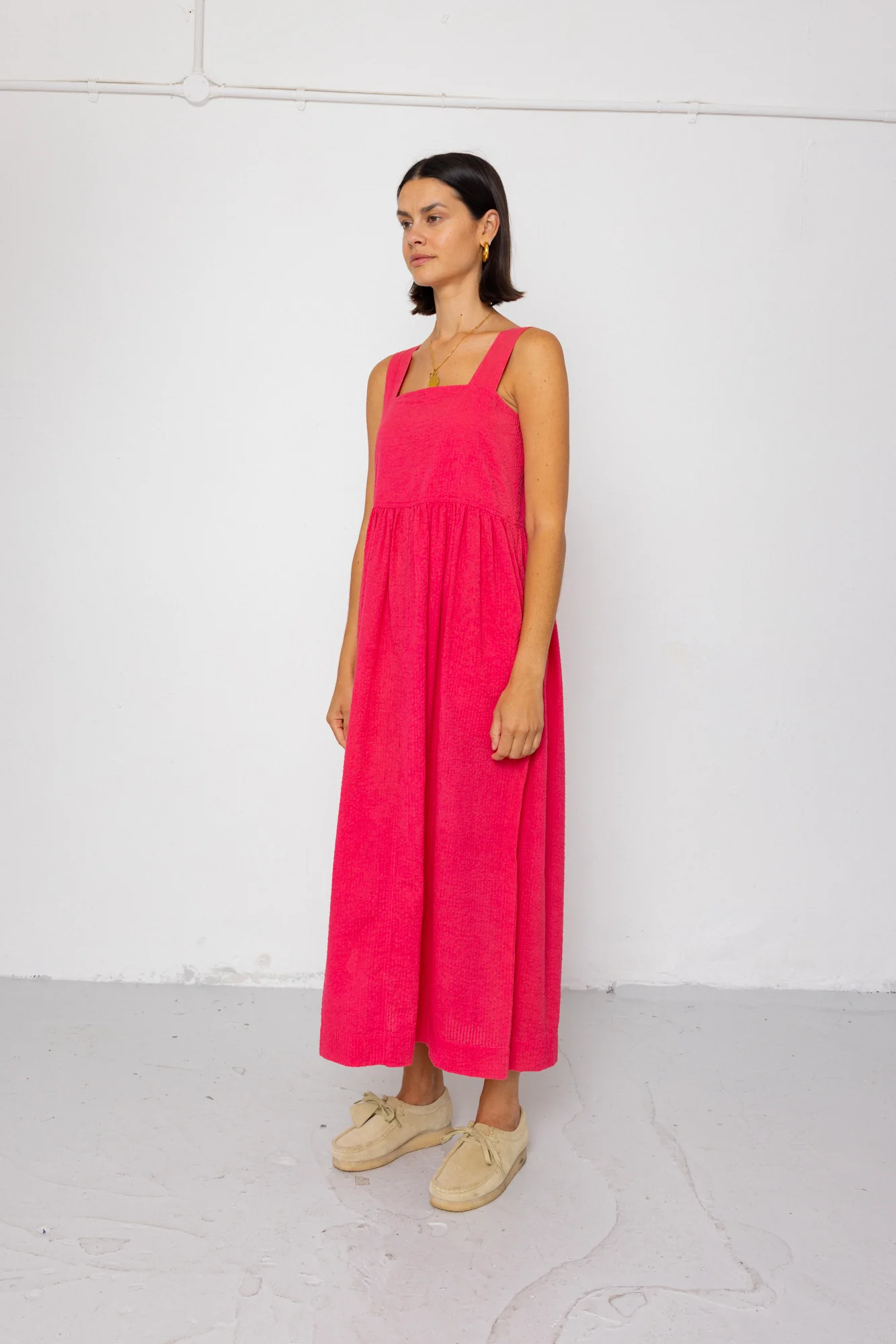 Midi Day Dress - Rose Red - Image 6