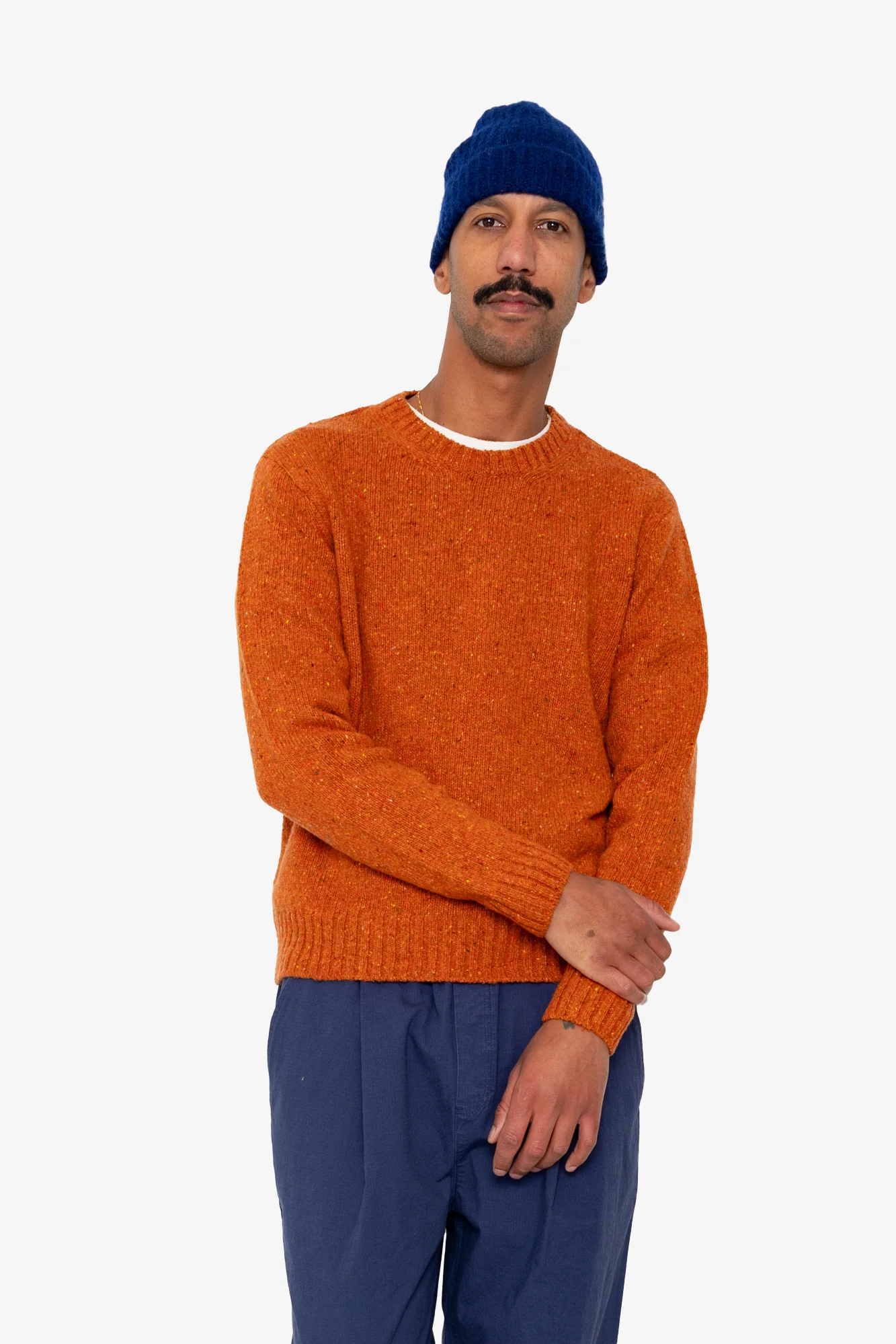Mohair Rib Beanie - Rich Blue - Image 3