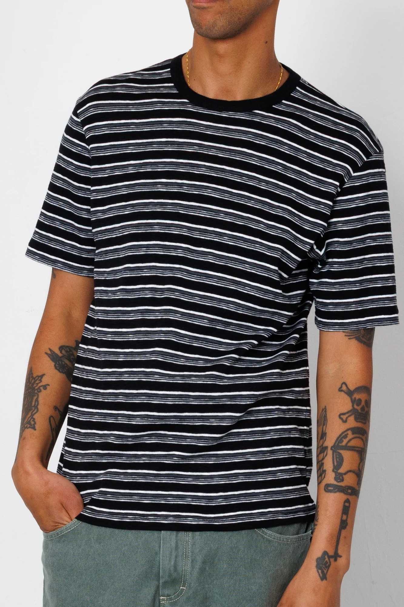 Multistripe T-Shirt - Black Comet Stripe - Image 3