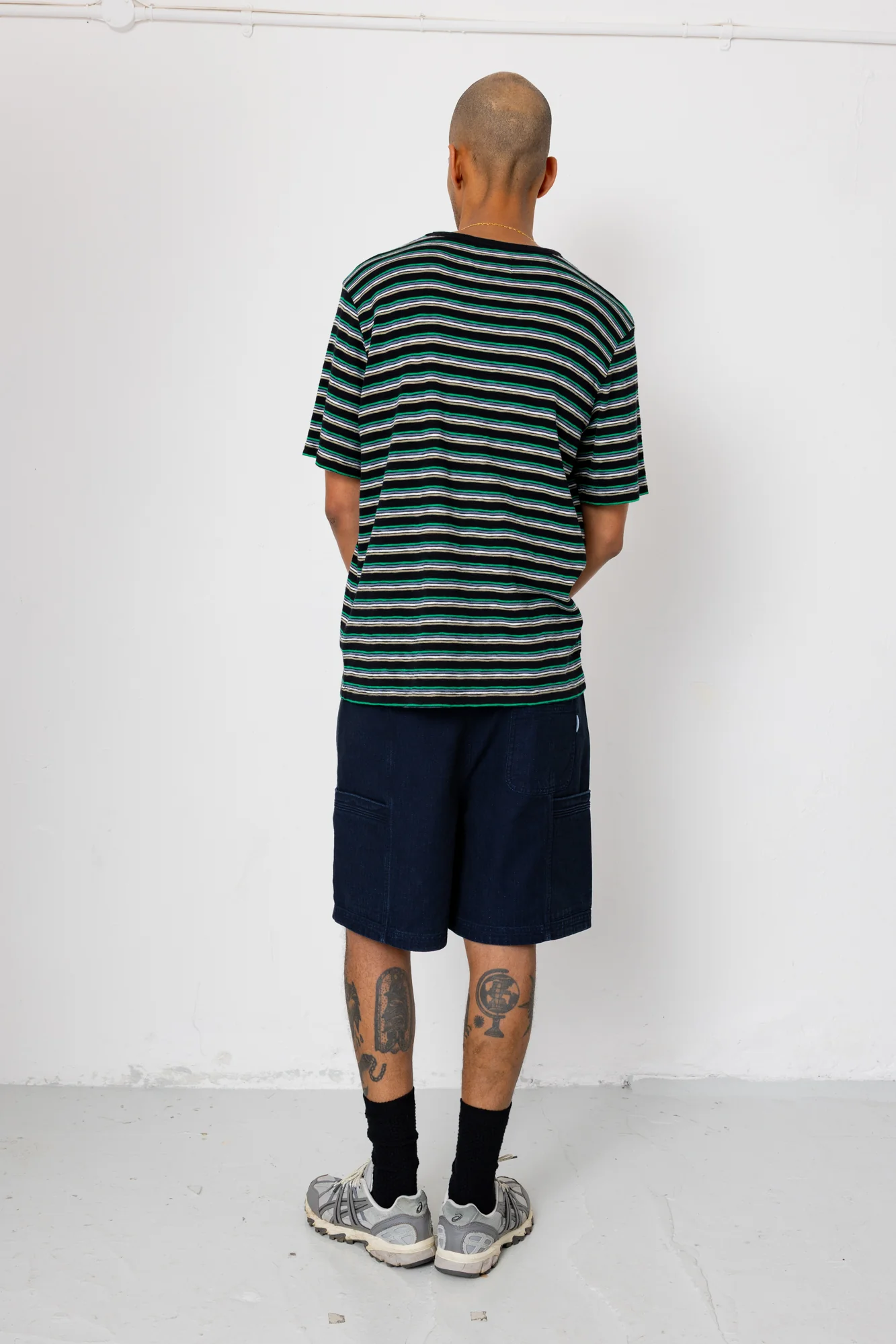 Multistripe T-Shirt - Black / Green Mix - Image 7