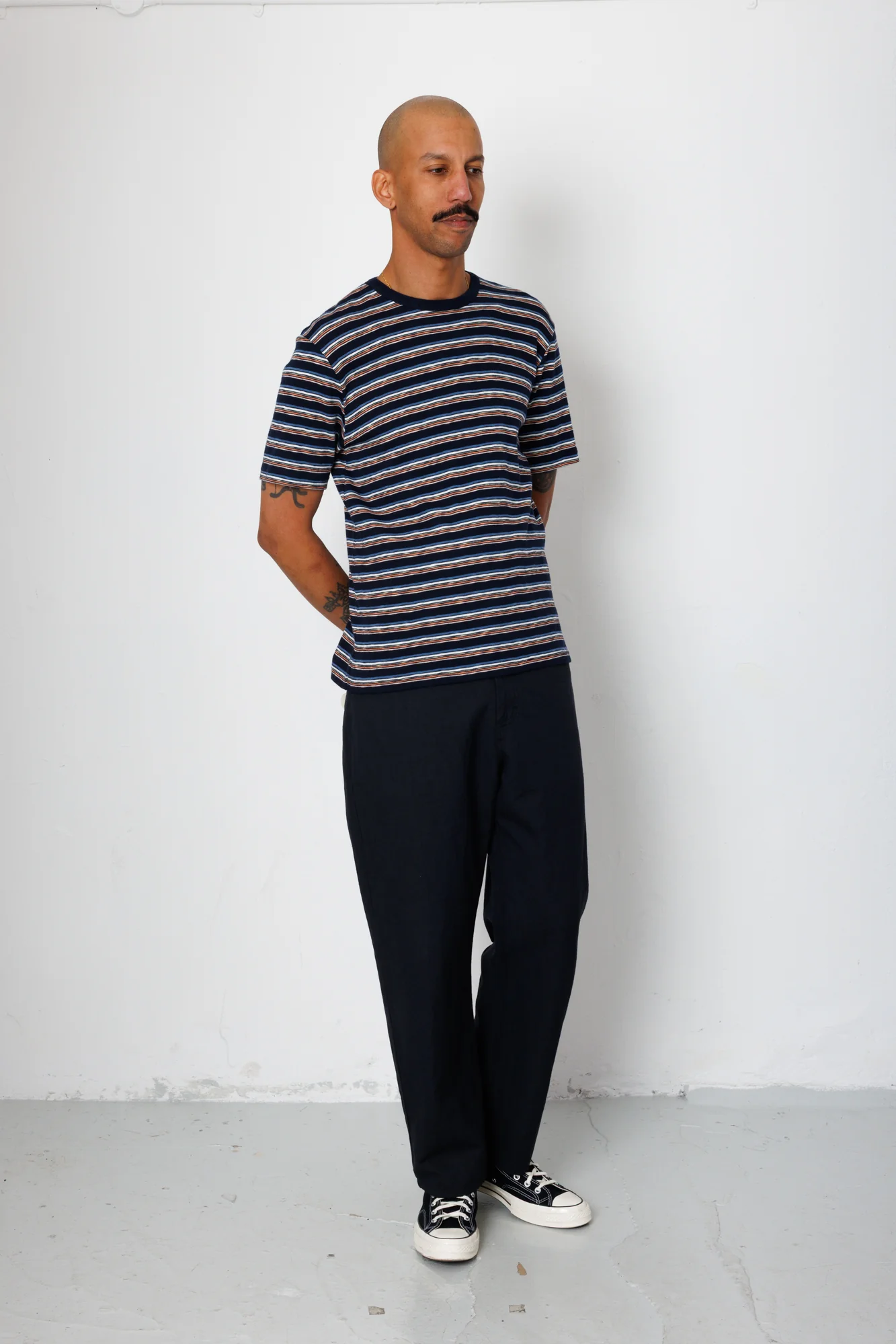 Multistripe T-Shirt - Blue Jungle Cat Stripe - Image 2