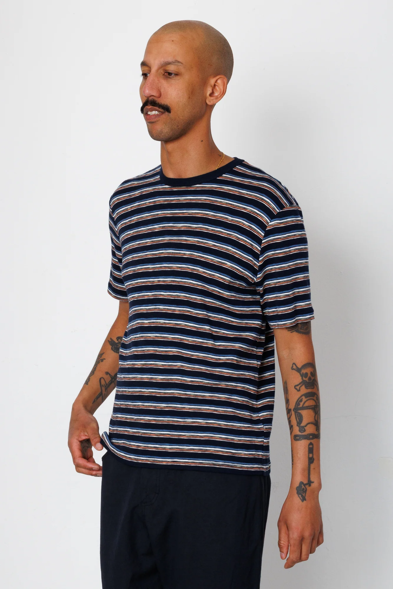 Multistripe T-Shirt - Blue Jungle Cat Stripe - Image 3